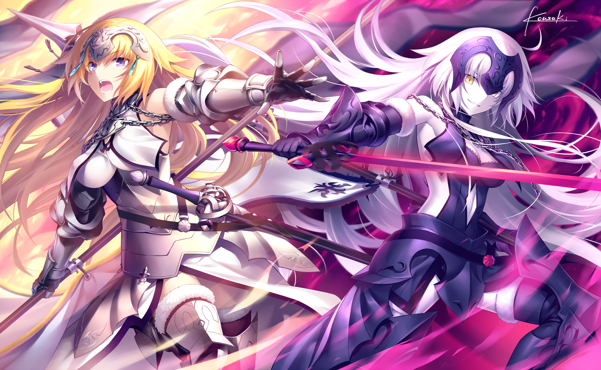 Jeanne d'Arc and Jalter from Fate Series HD Wallpaper