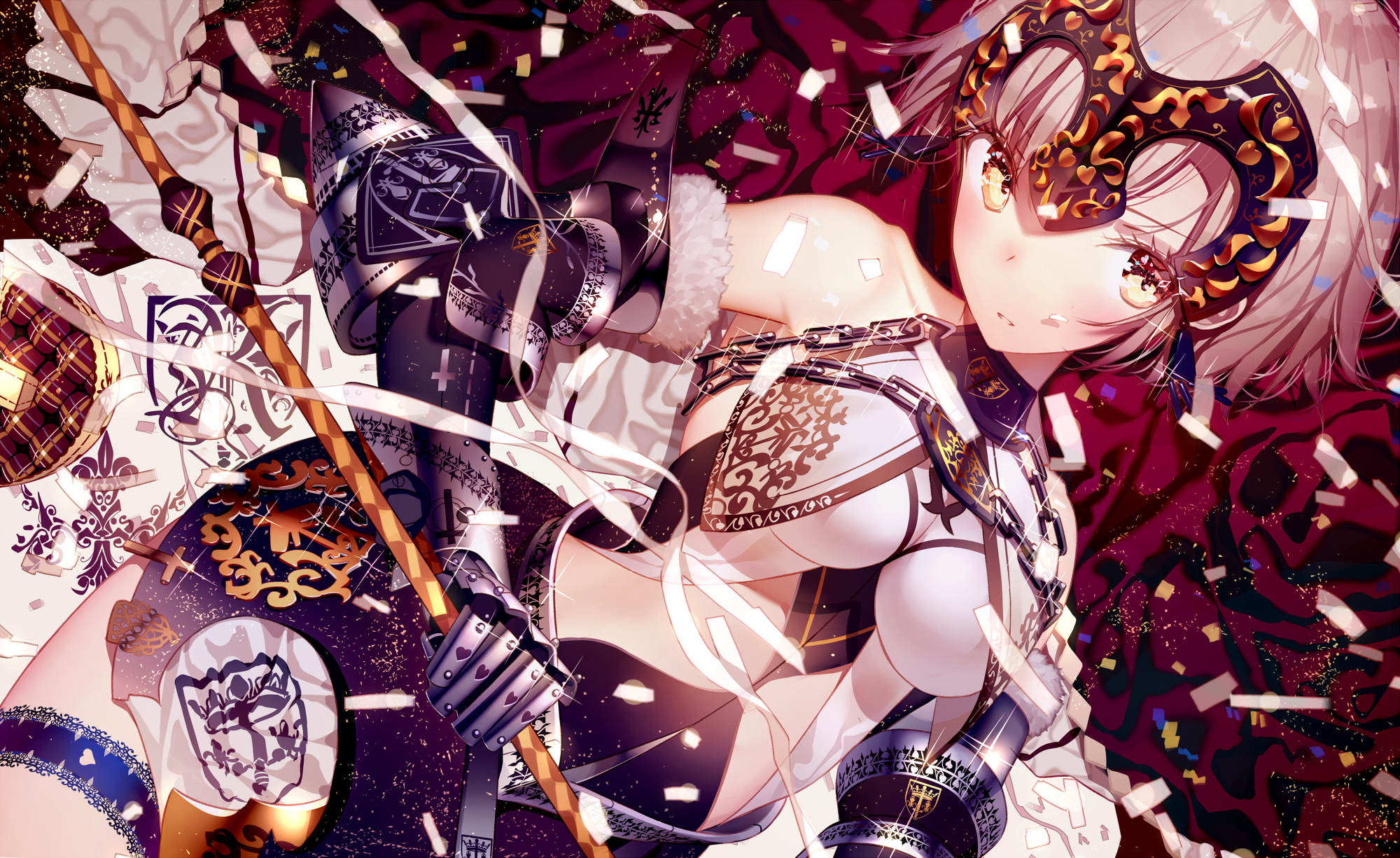 Jeanne d'Arc from Fate Series in Masquerade Armor HD Wallpaper