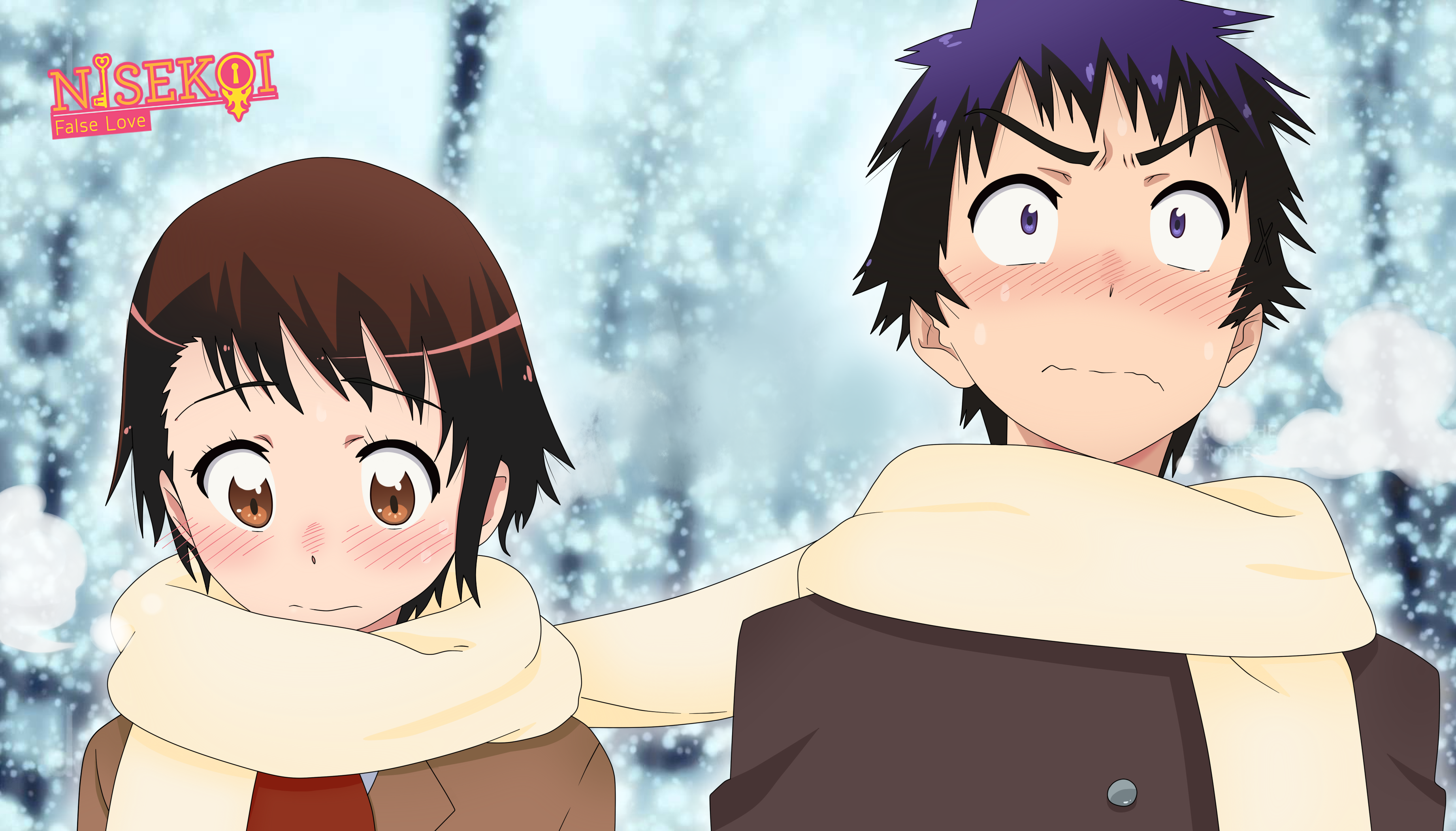 Kosaki Onodera and Raku Ichijo from Nisekoi HD Wallpaper