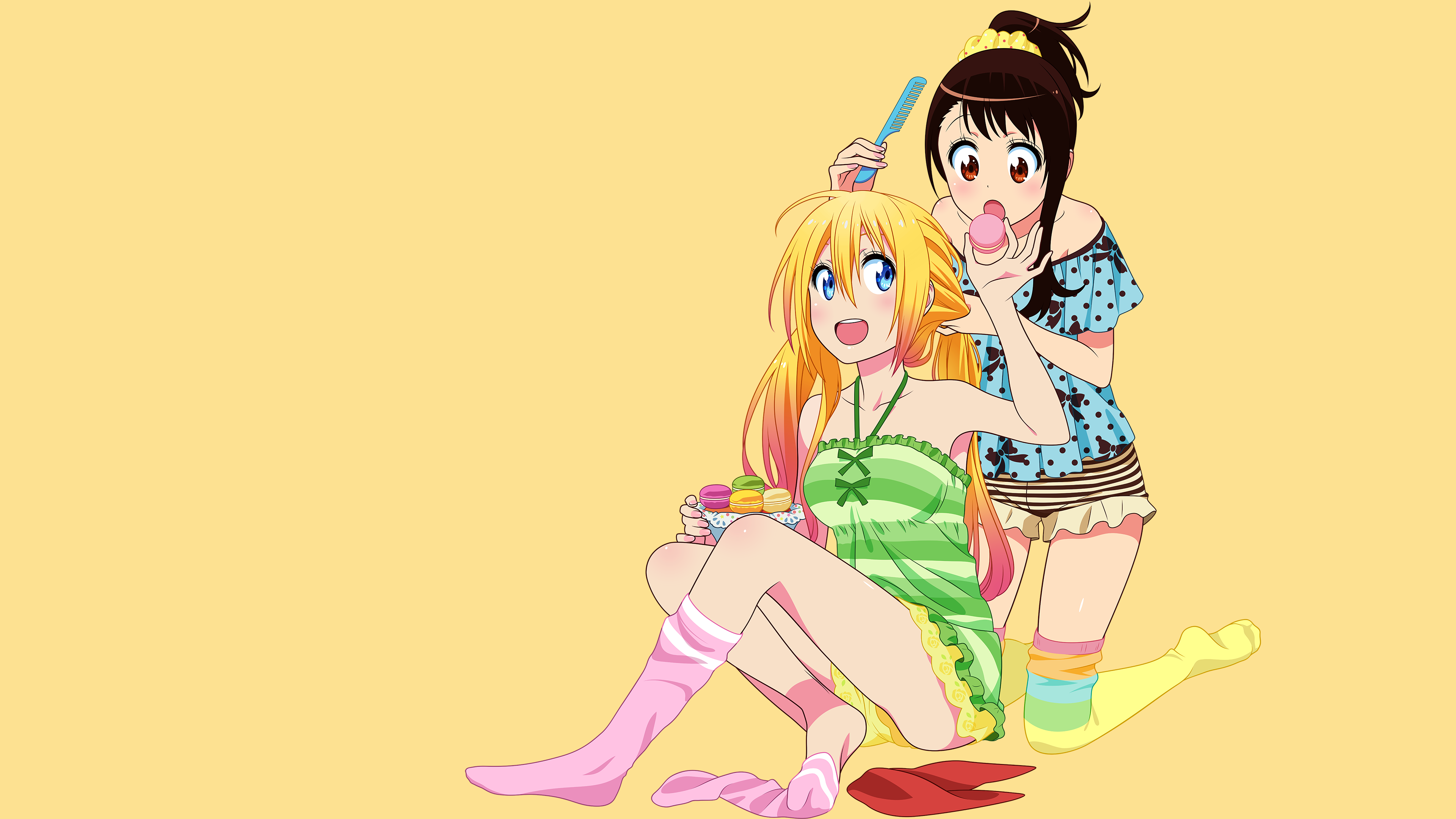 Kosaki Onodera and Chitoge Kirisaki from Nisekoi HD Wallpaper