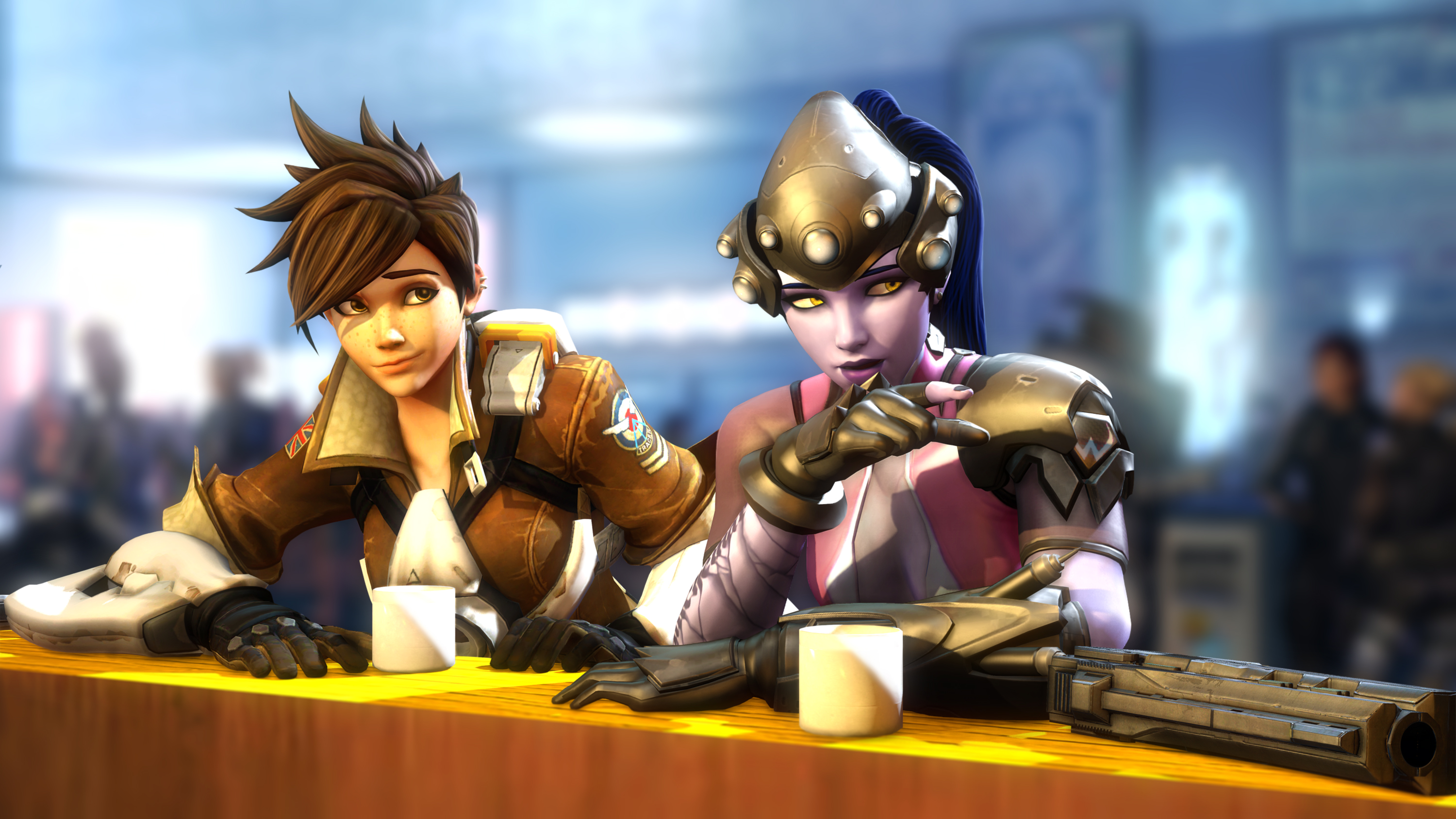 Tracer and Widowmaker from Overwatch HD Wallpaper