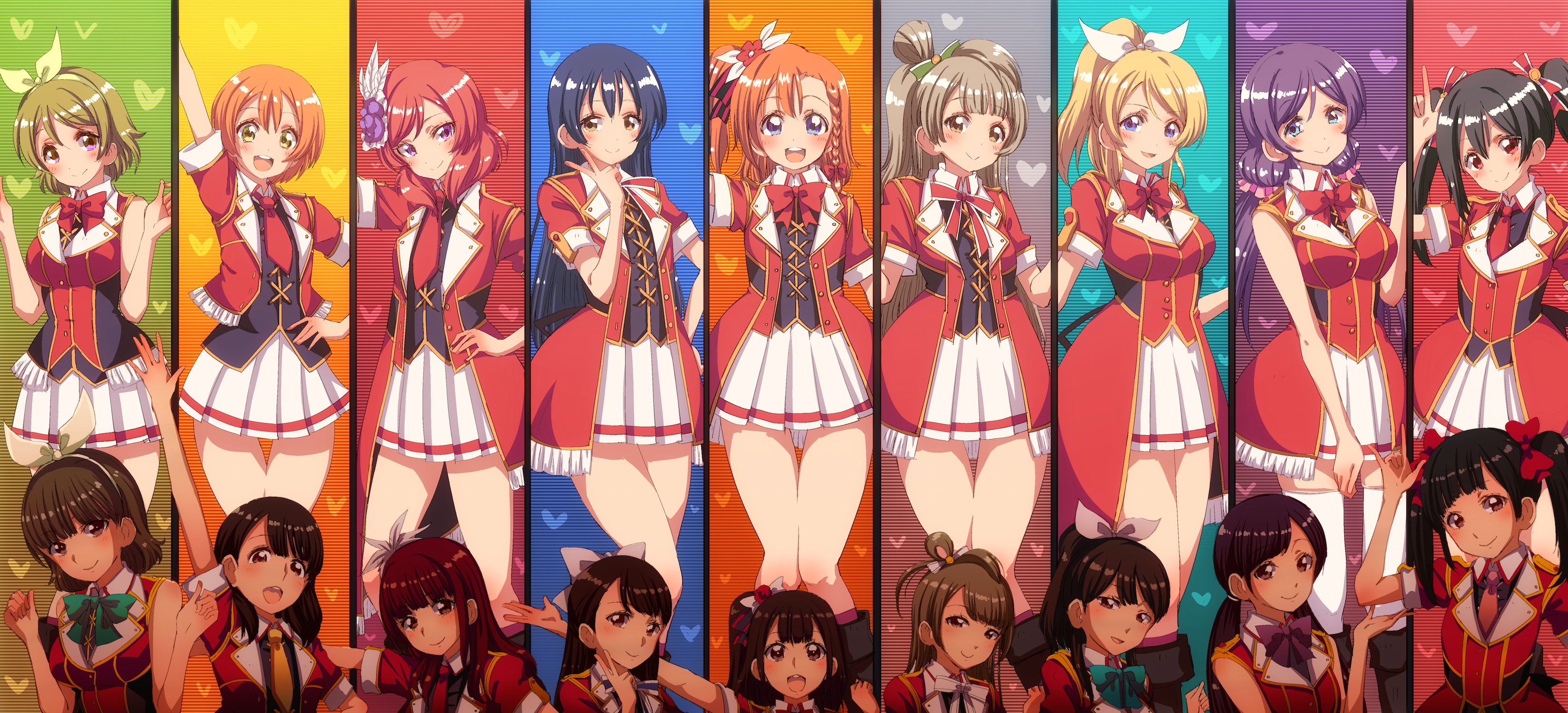 Maki Nishikino and friends from Love Live! School Idol Festival HD Wallpaper