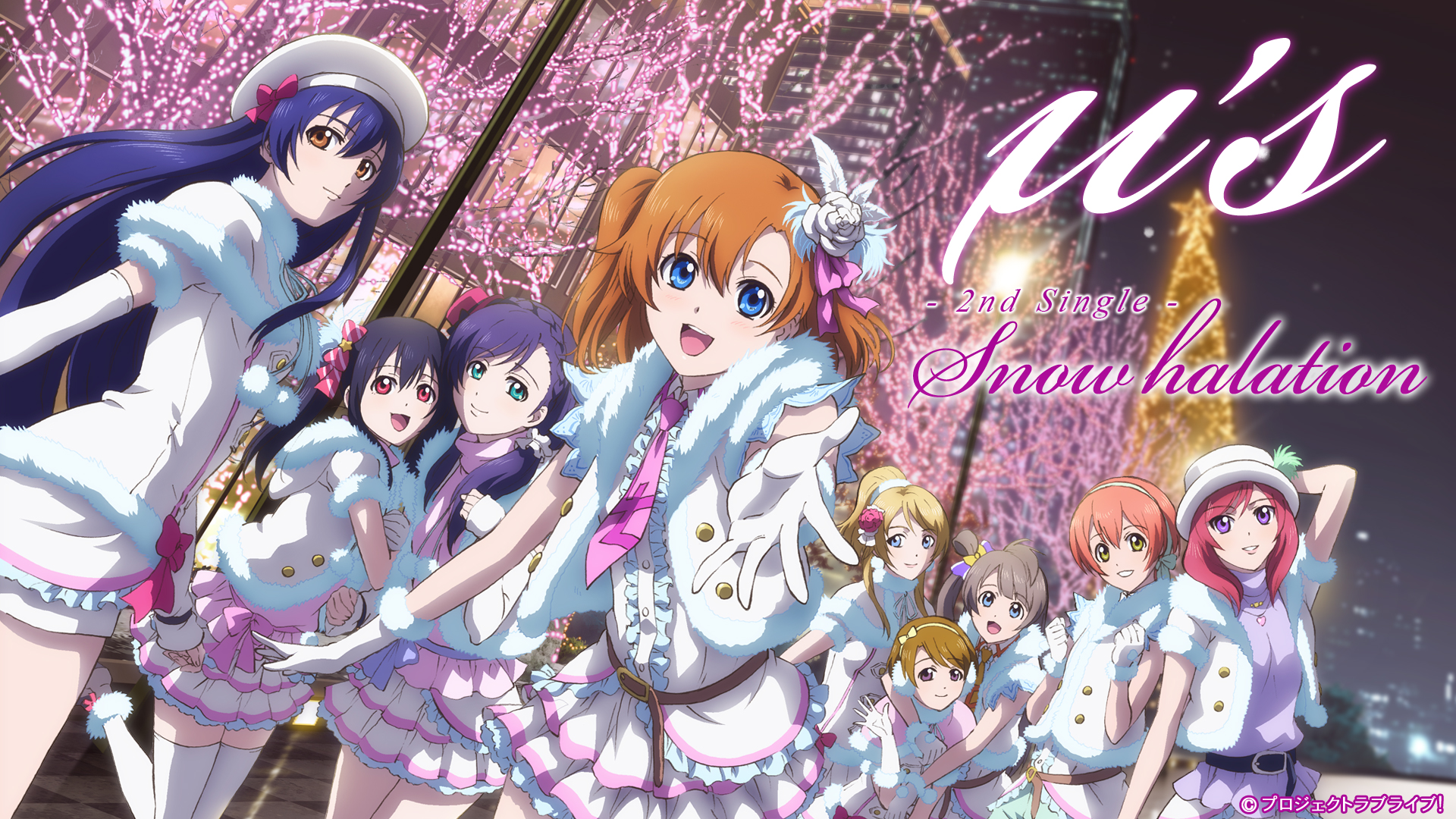 μ's from Love Live! Snow halation single cover HD Wallpaper