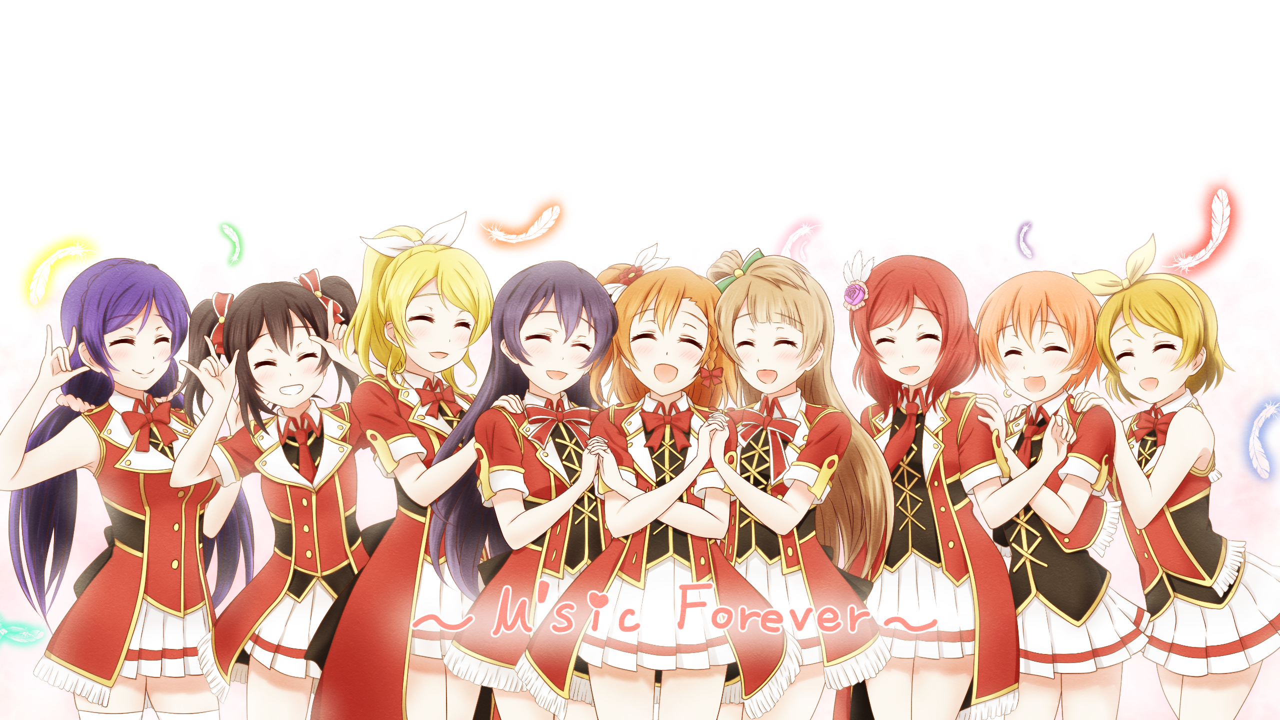 Maki Nishikino and friends from Love Live! HD Wallpaper