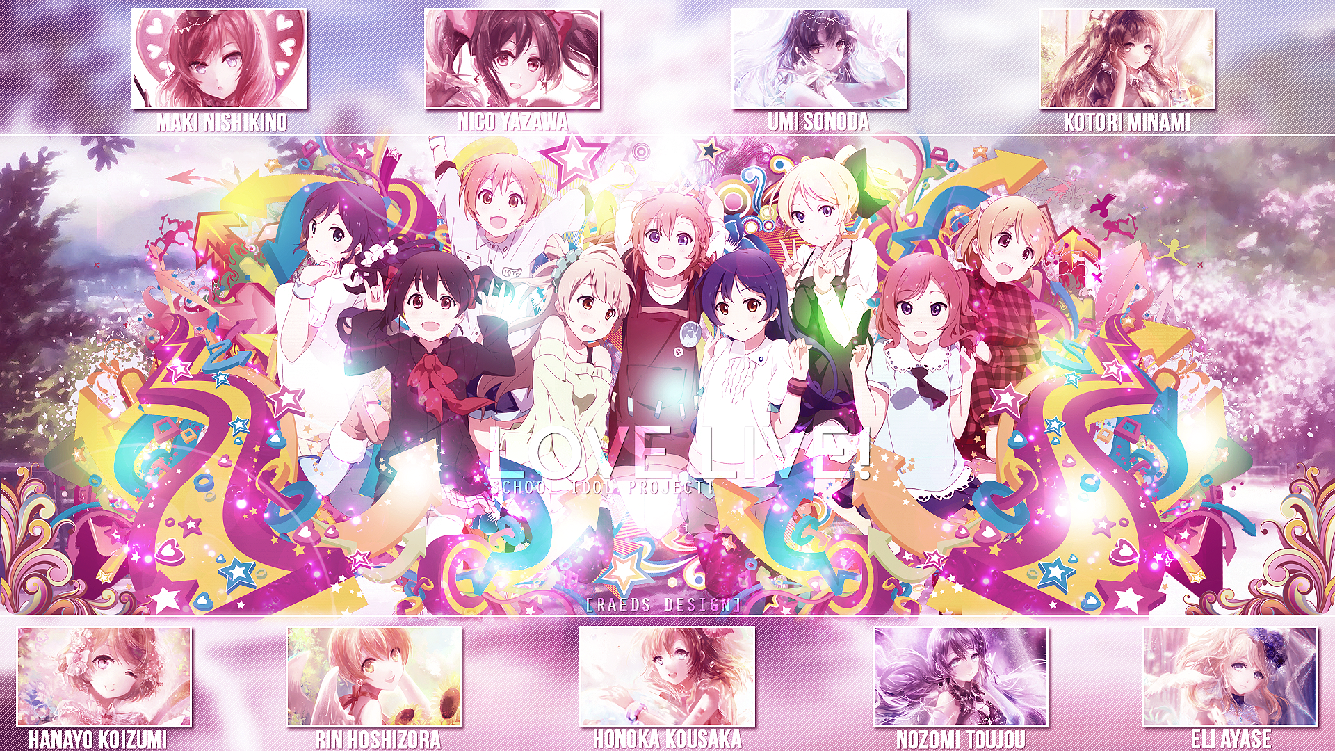 Love Live! School Idol Project Characters HD Wallpaper