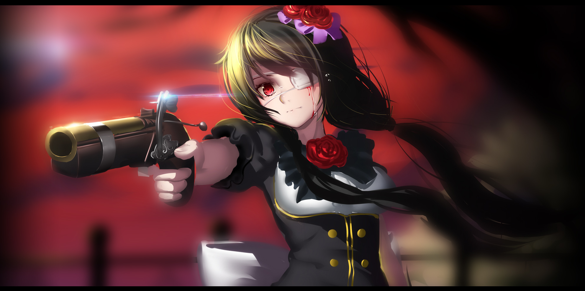 Kurumi Tokisaki holding a gun HD Wallpaper
