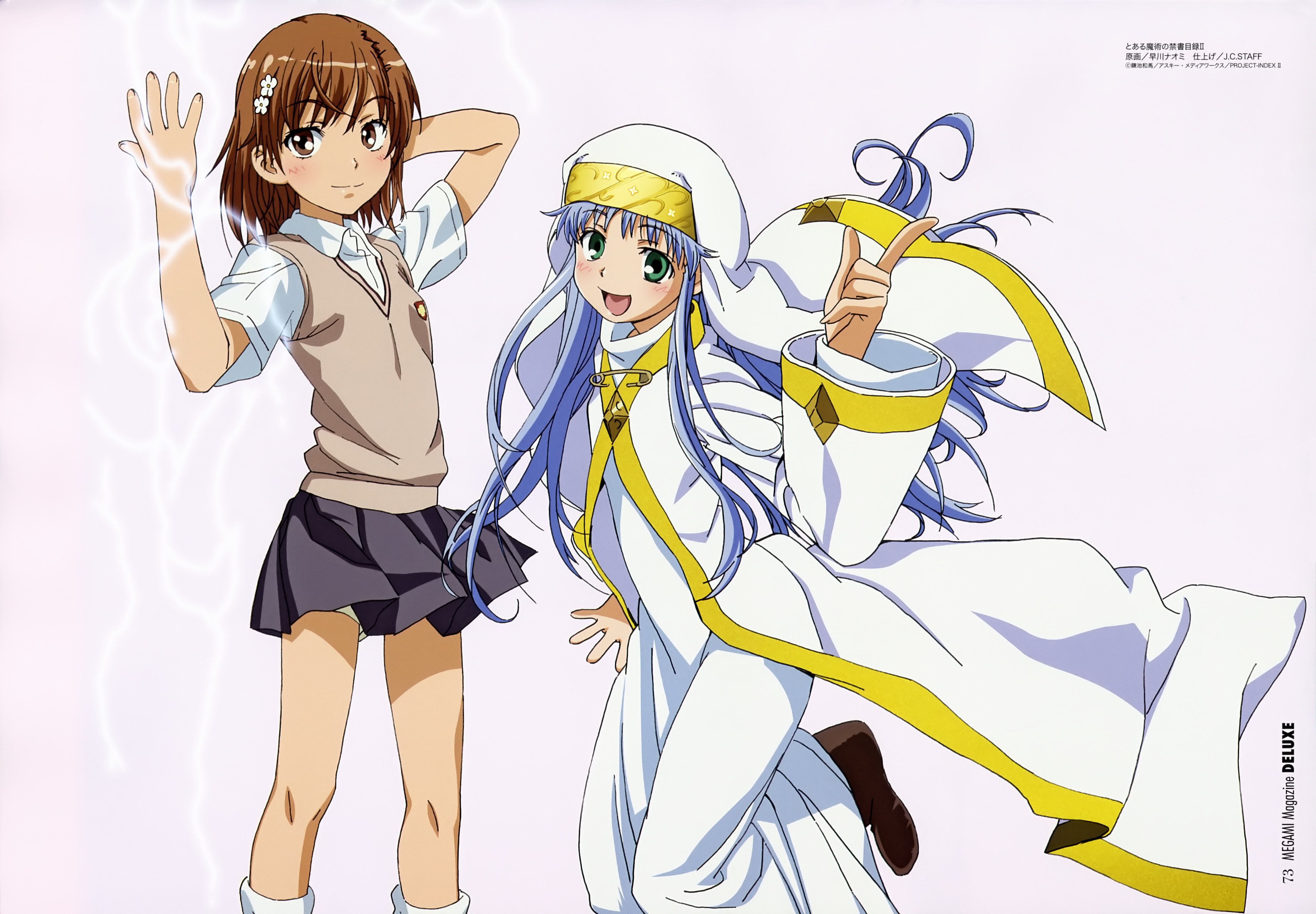 Mikoto Misaka and Index from A Certain Magical Index HD Wallpaper