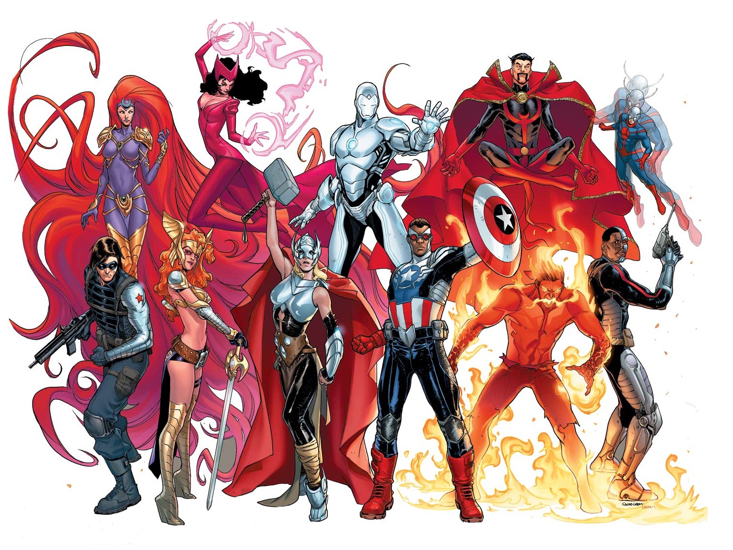 Marvel Comics Characters Assemble HD Wallpaper