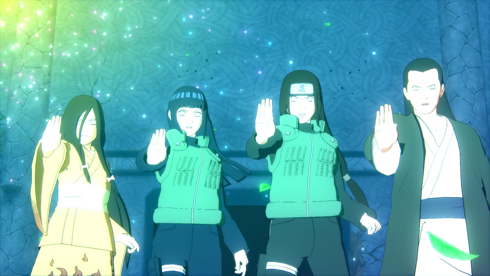 Naruto: Hinata, Neji, and others performing jutsu HD Wallpaper