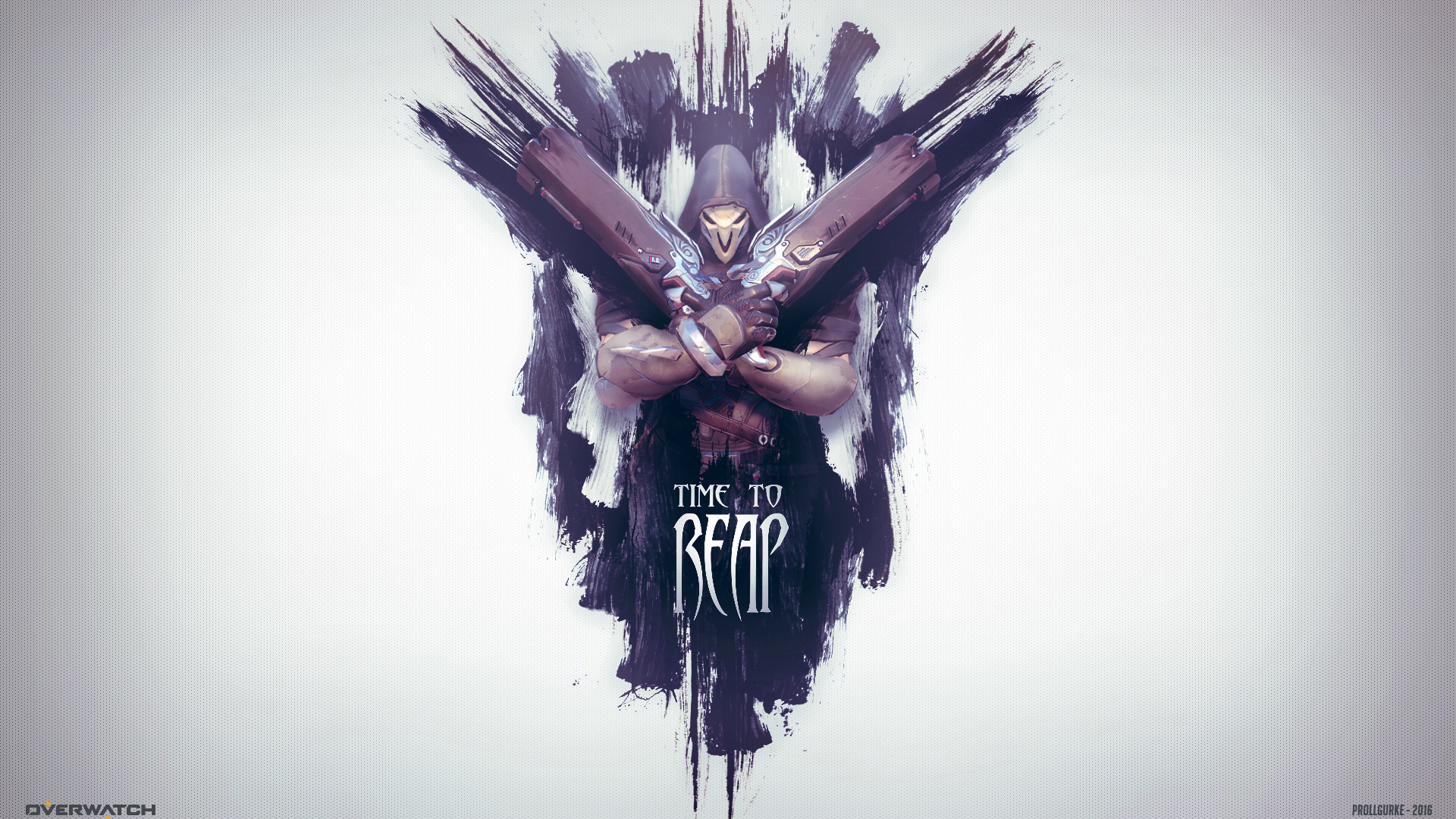 Reaper from Overwatch with guns HD Wallpaper