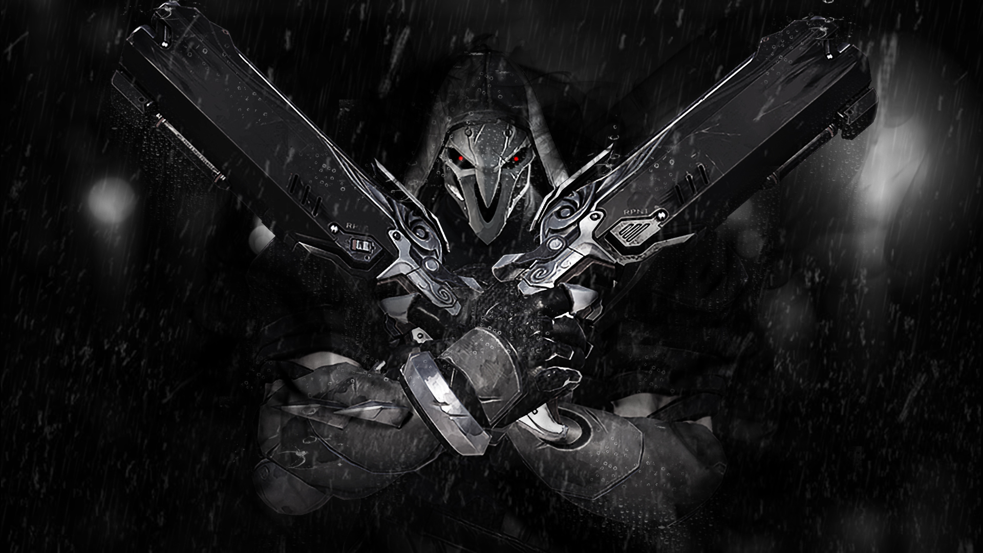 Reaper from Overwatch holding guns HD Wallpaper