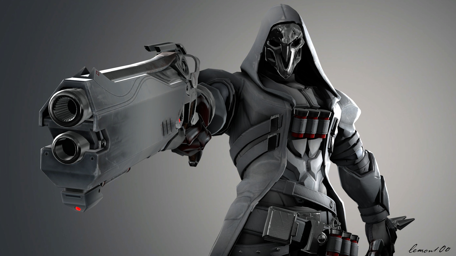 Reaper from Overwatch holding shotguns HD Wallpaper