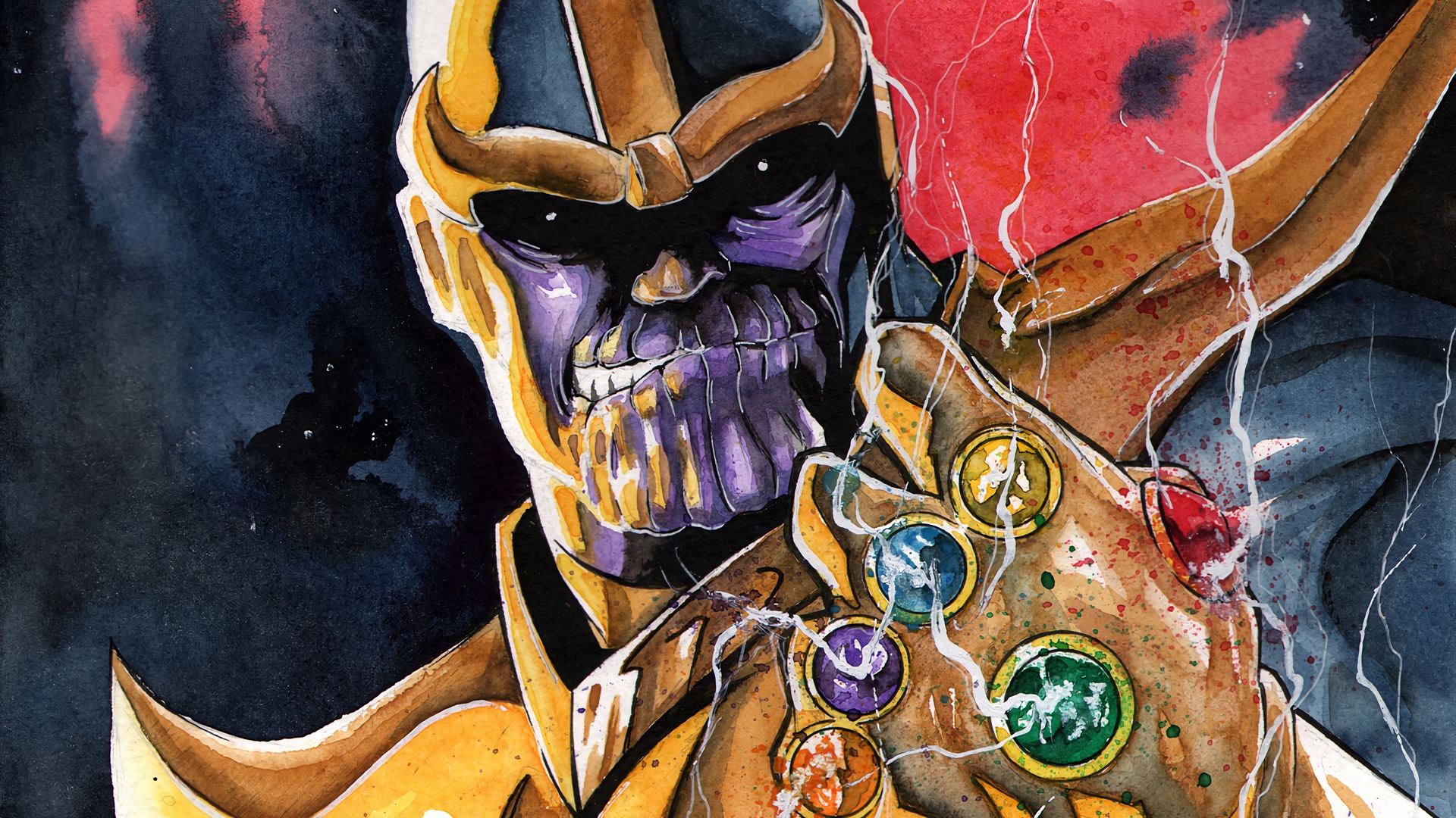 Thanos with the Infinity Gauntlet HD Wallpaper