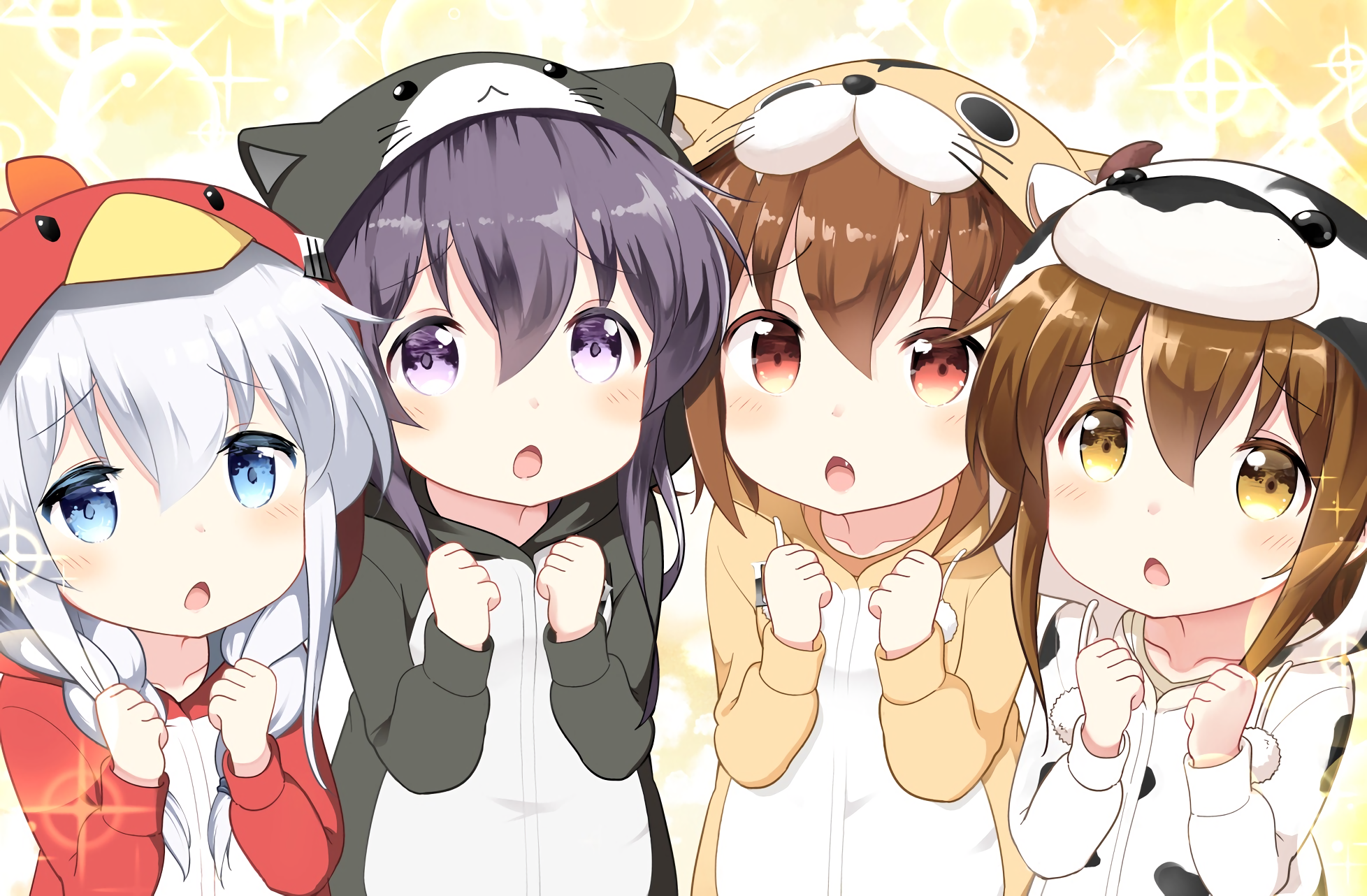 Hibiki from Kancolle in Cute Animal Onesie HD Wallpaper