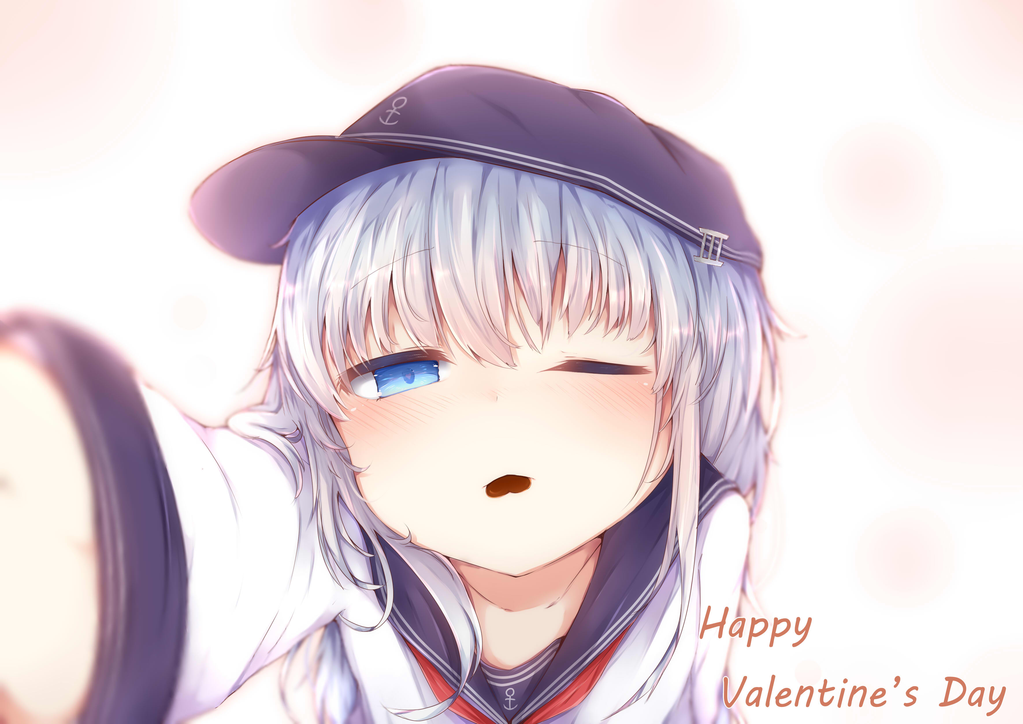 Hibiki from Kancolle winking HD Wallpaper
