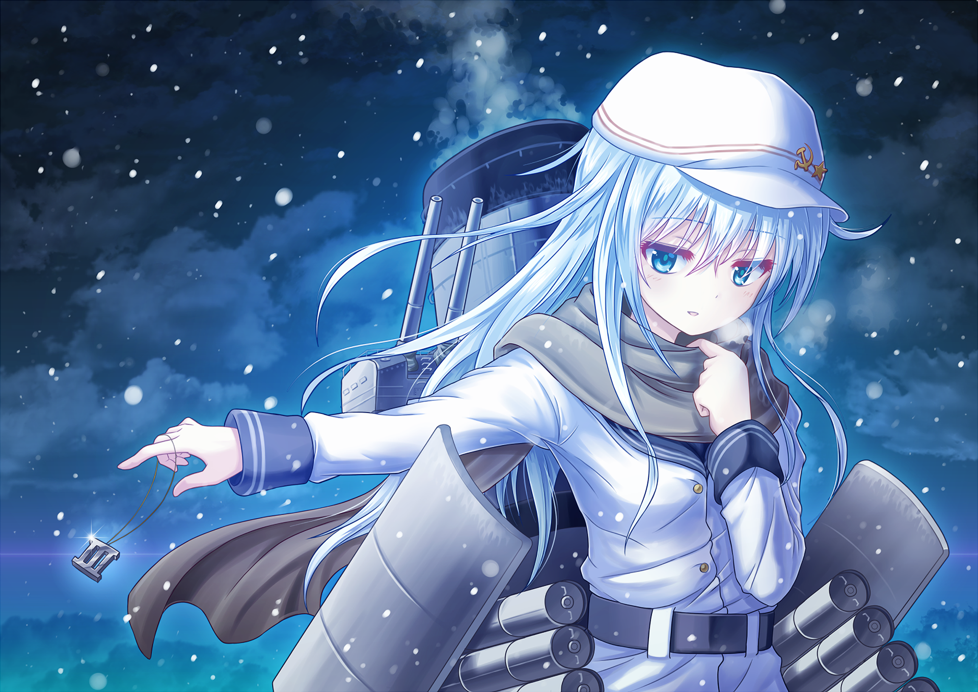 Hibiki from Kantai Collection in winter HD Wallpaper