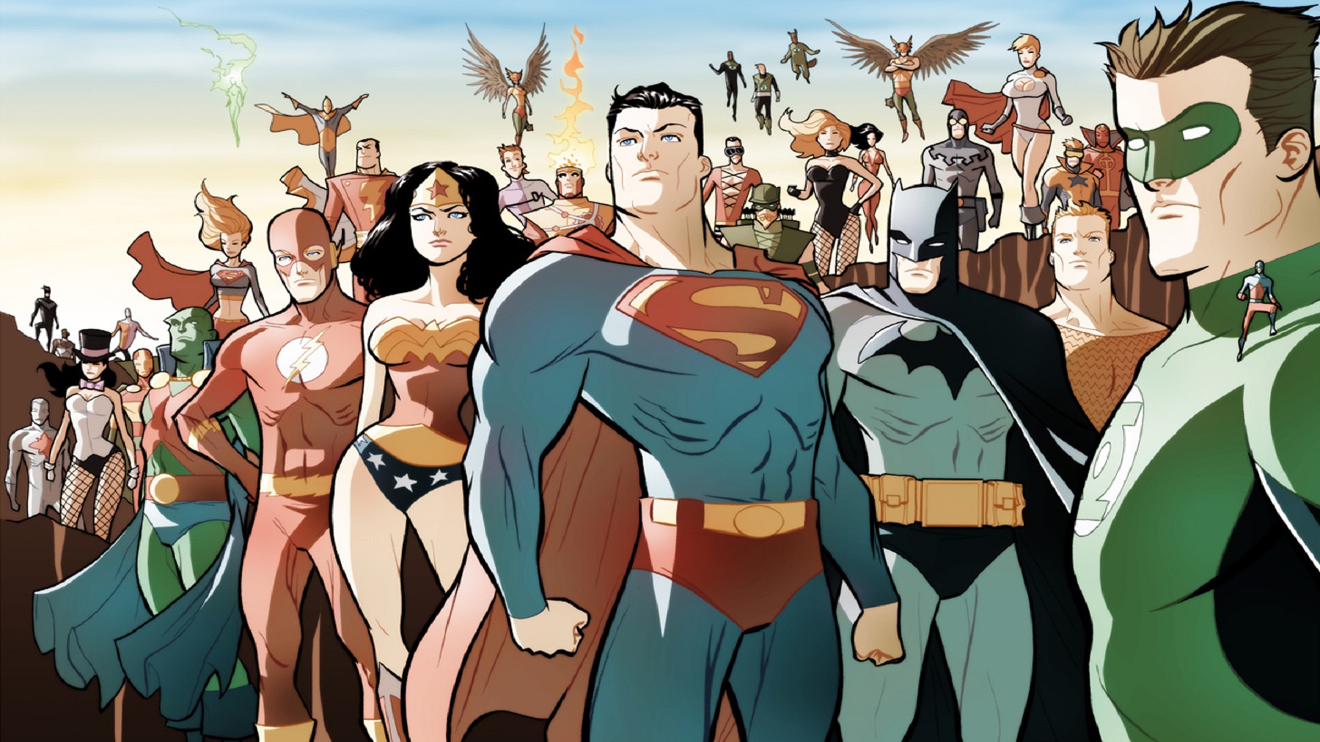 Justice League of America characters HD Wallpaper
