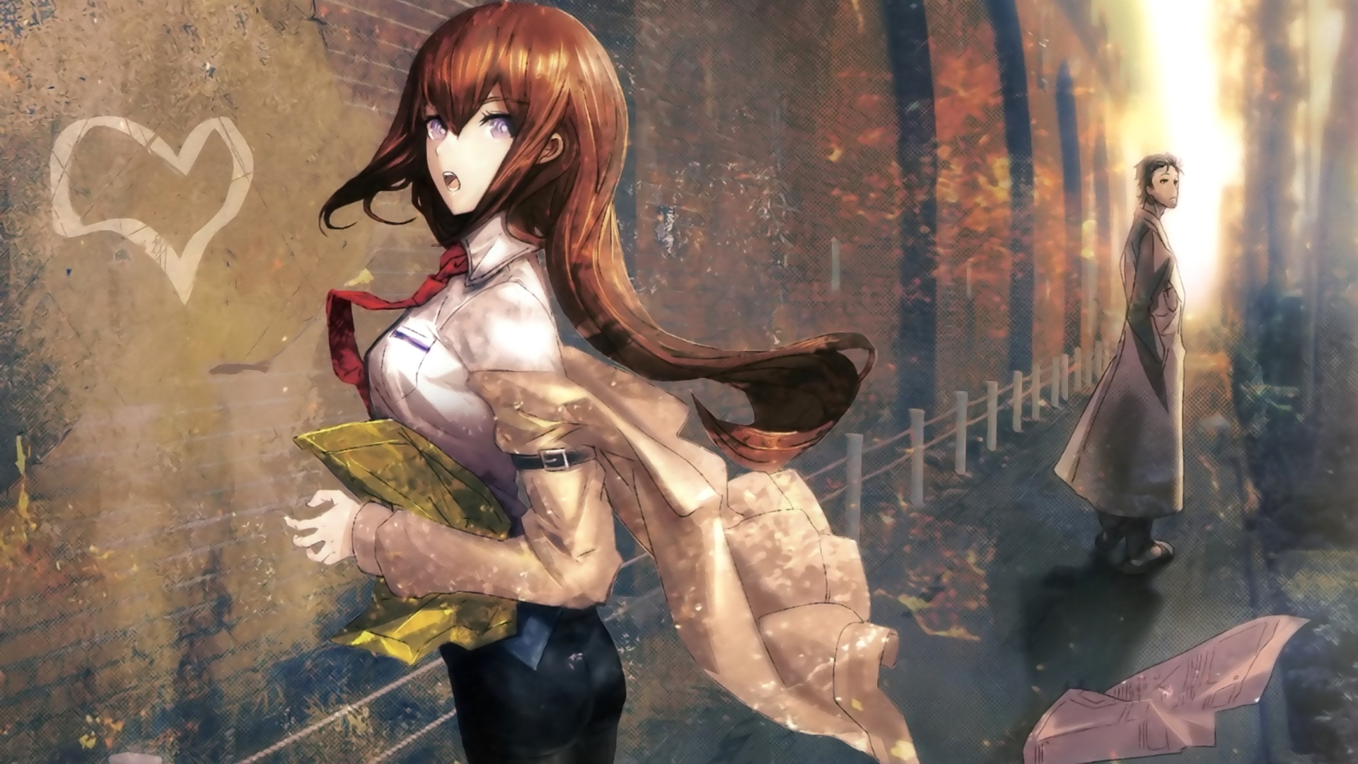 Kurisu Makise and Okabe Rintaro from Steins;Gate HD Wallpaper