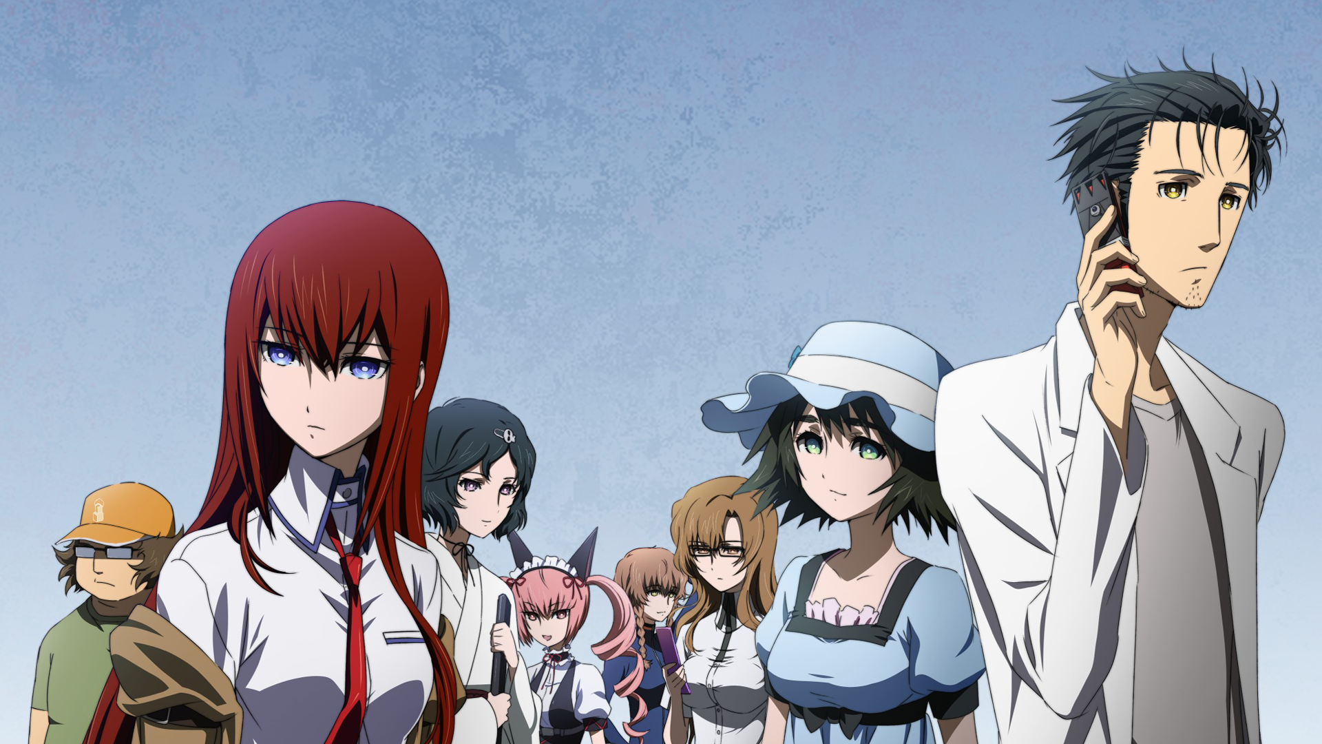 Steins;Gate characters group shot HD Wallpaper