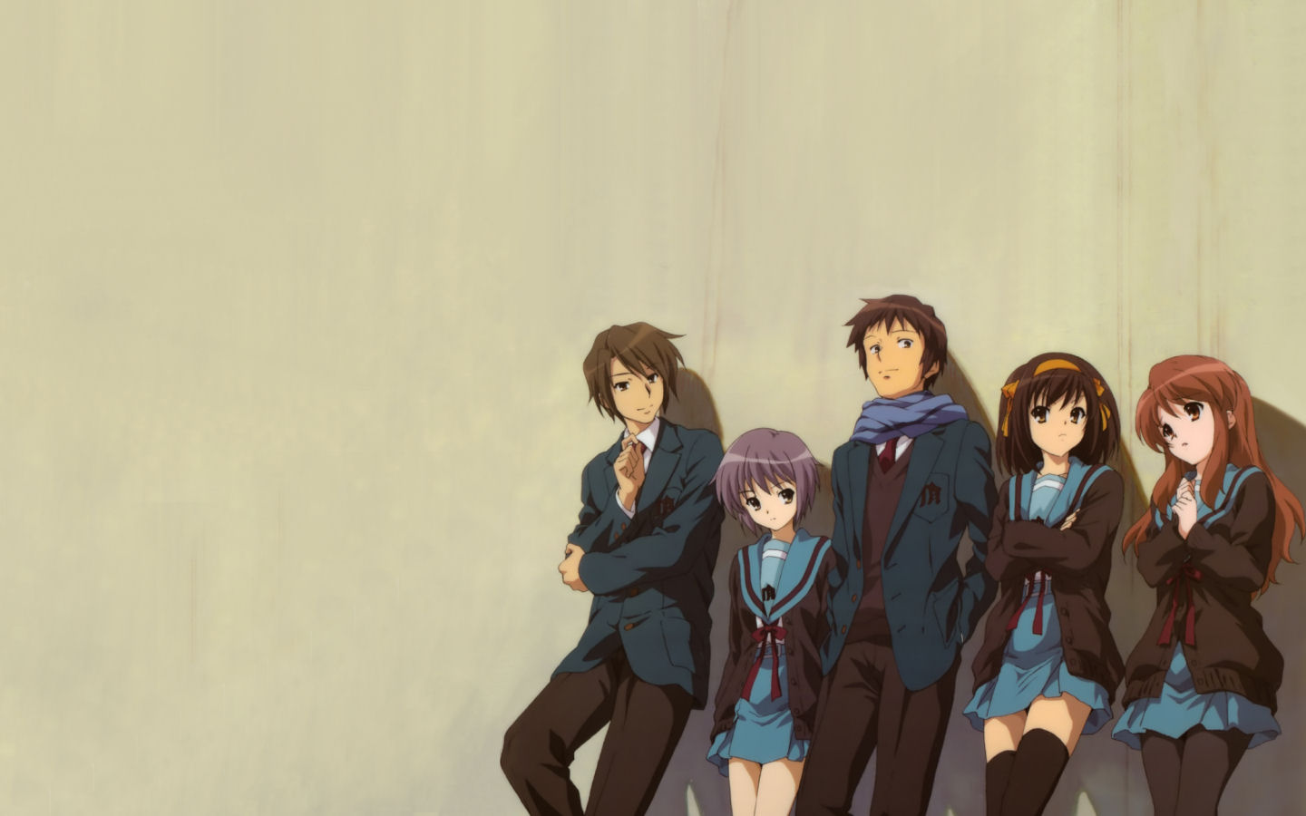The Melancholy of Haruhi Suzumiya characters HD Wallpaper