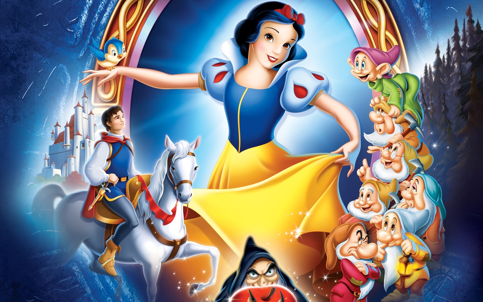 Snow White and the Seven Dwarfs HD Wallpaper