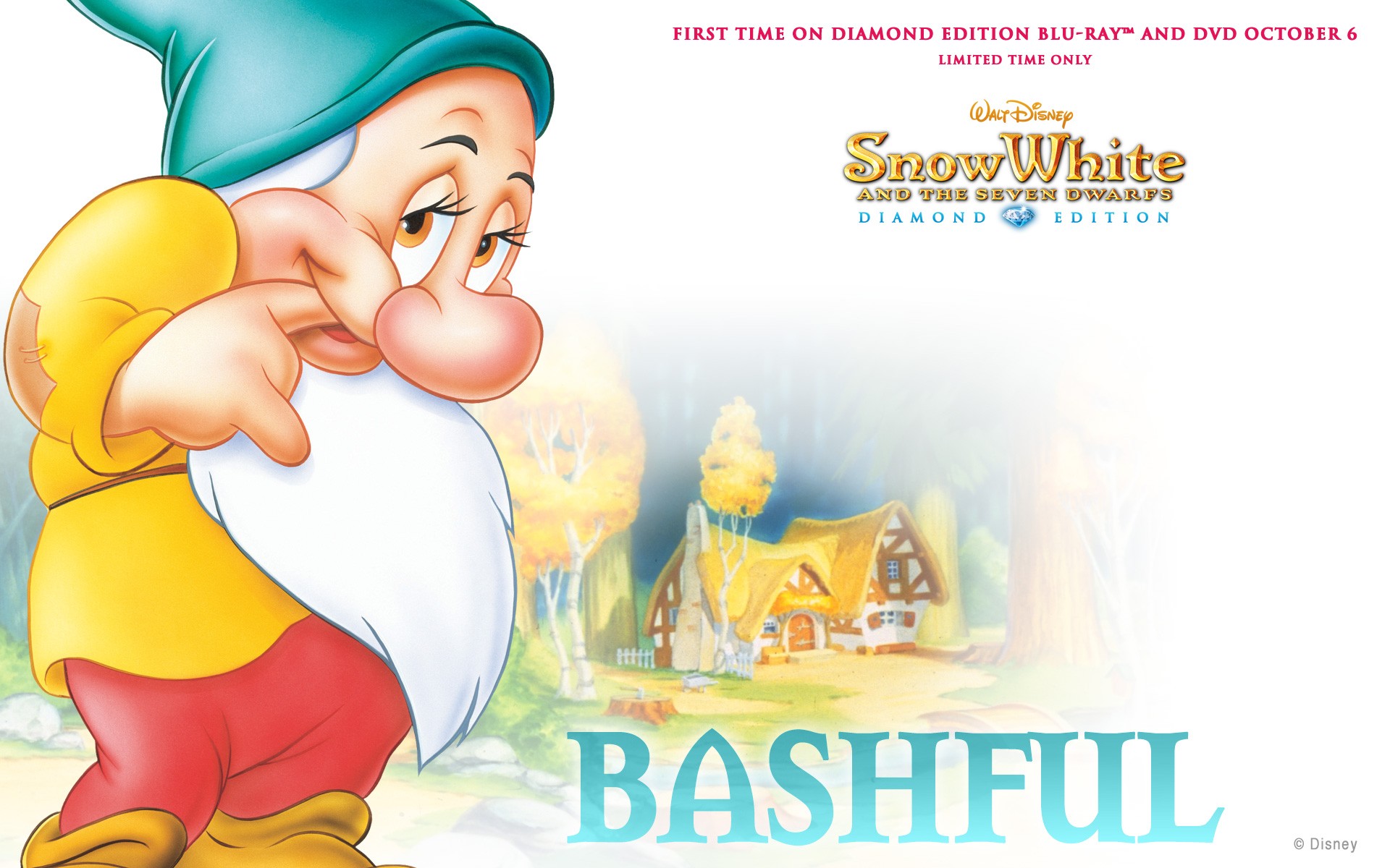 Bashful from Snow White and the Seven Dwarfs Diamond Edition HD Wallpaper
