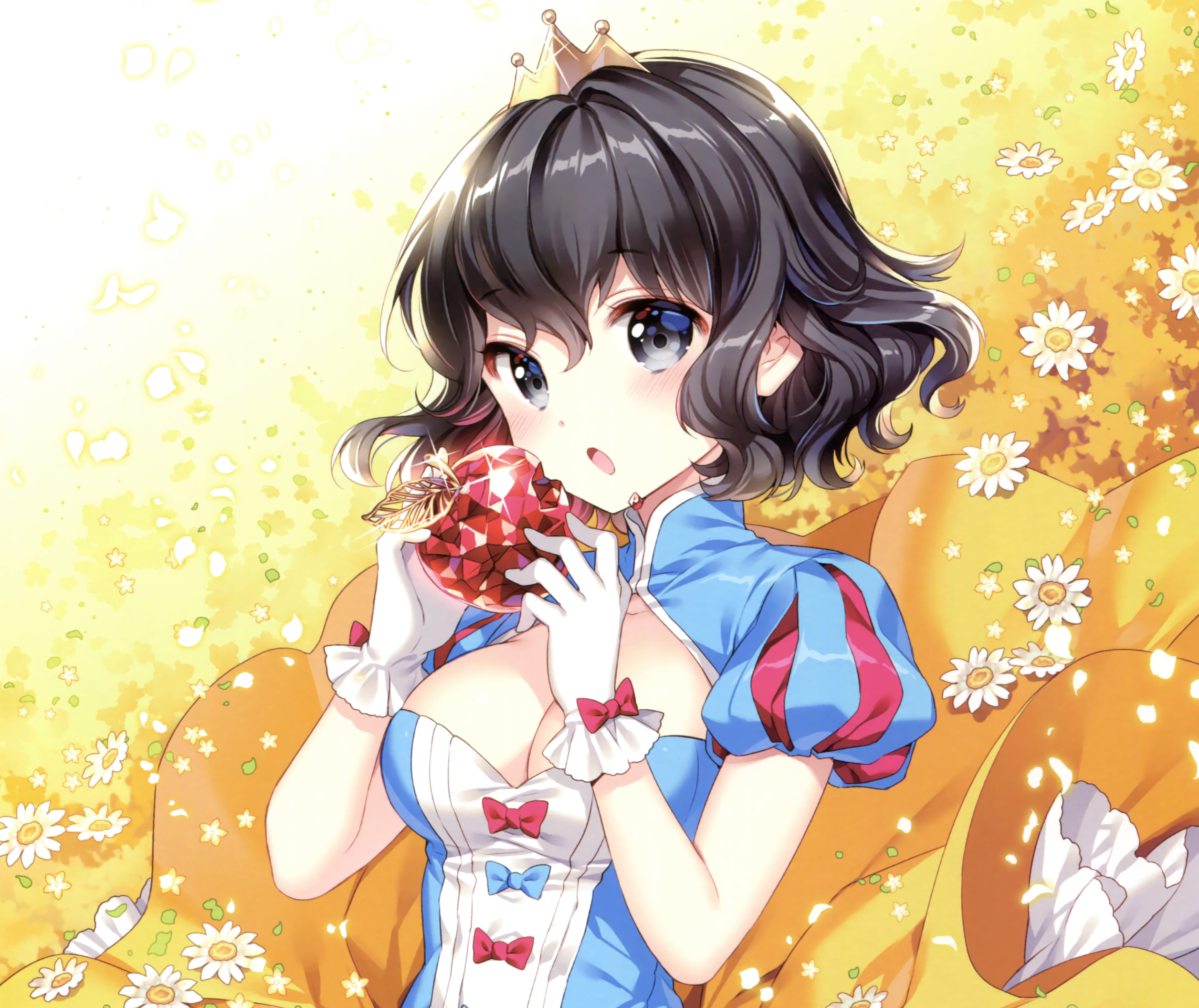 Snow White holding a red gem HD Wallpaper