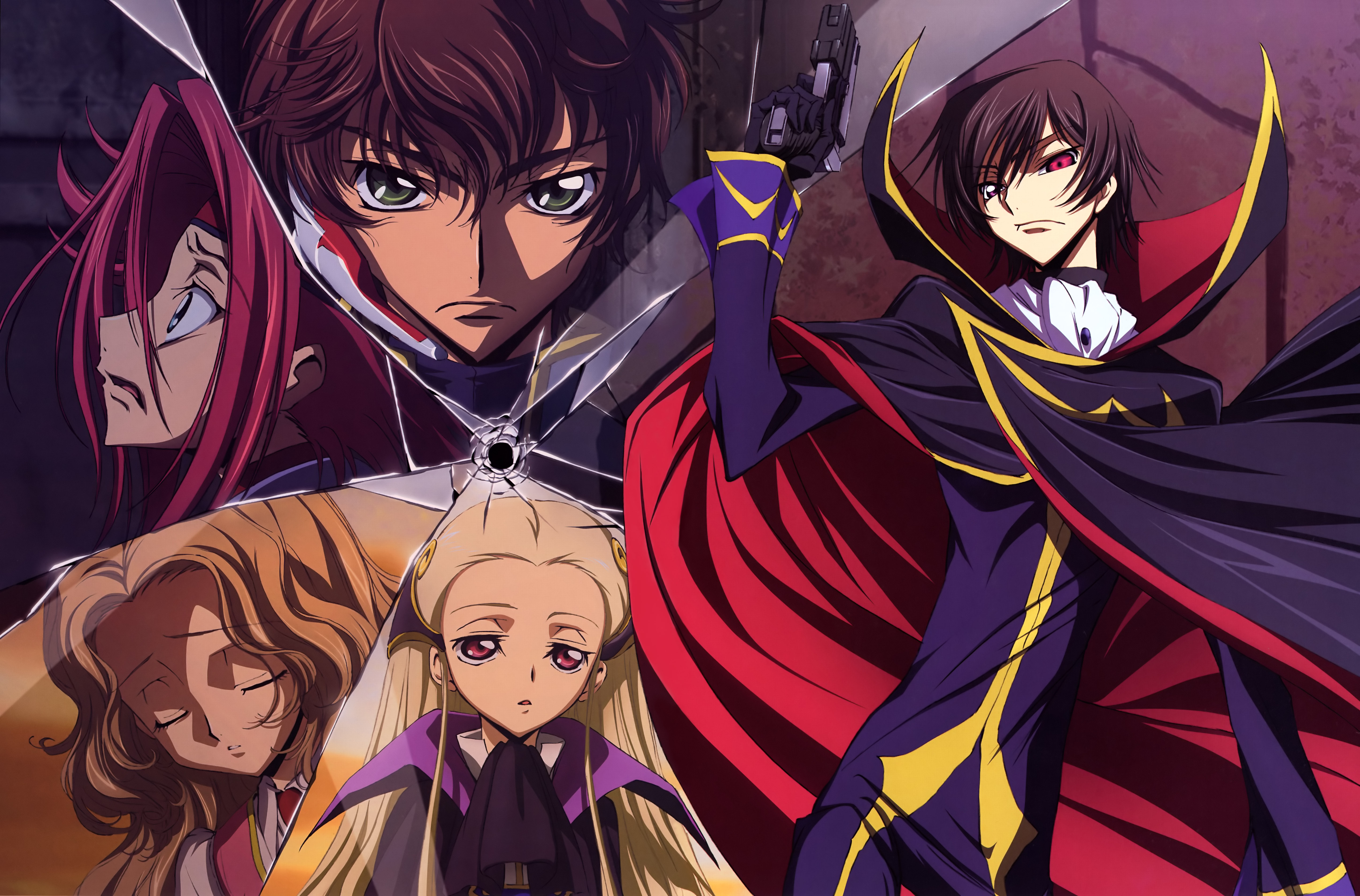 Lelouch vi Britannia and Suzaku Kururugi from Code Geass HD Wallpaper
