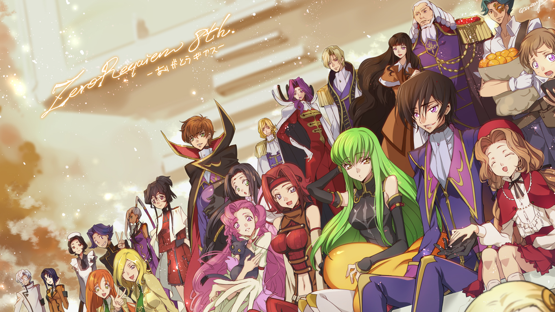 Code Geass characters Zero Requiem 8th. HD Wallpaper