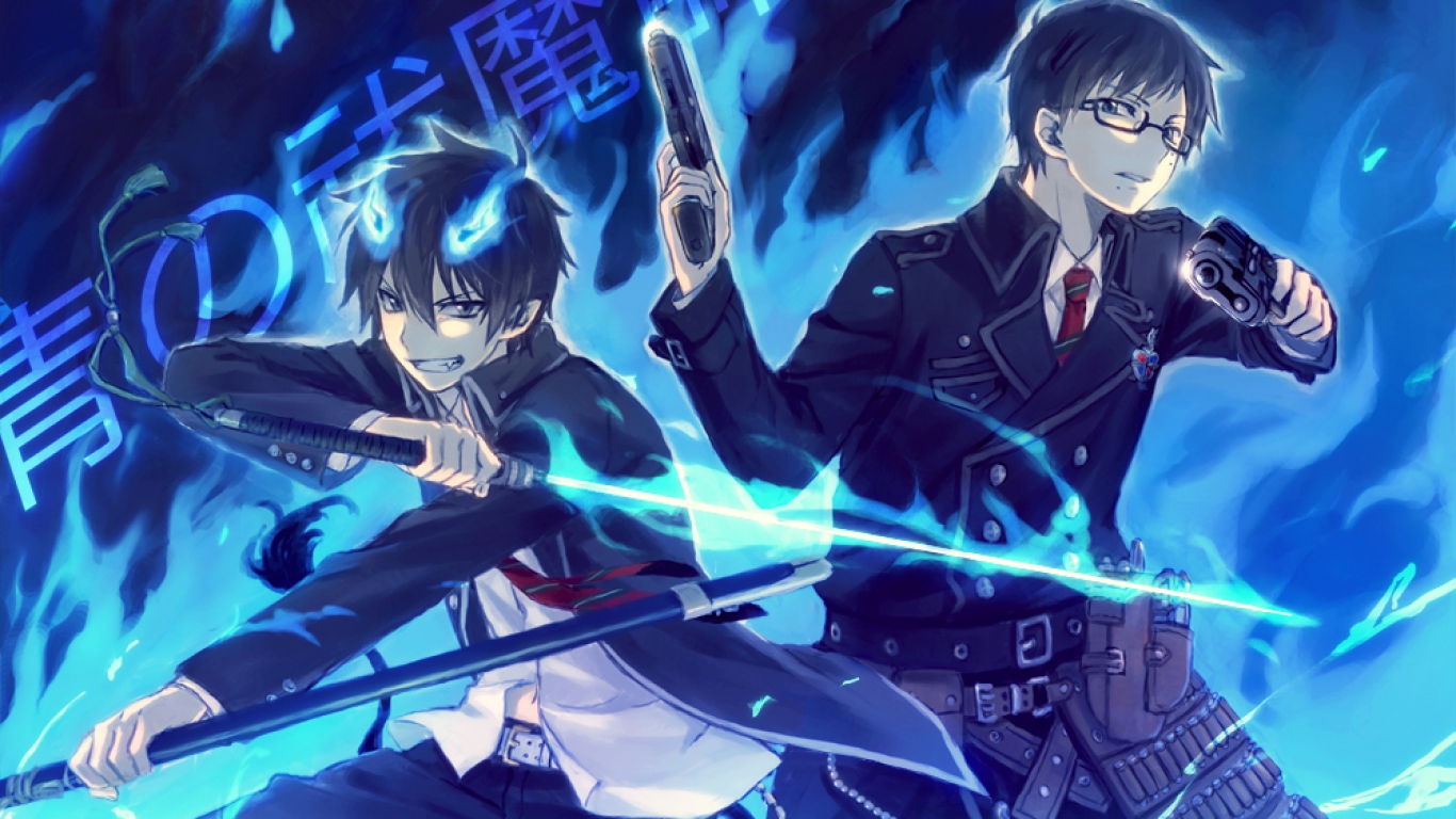 Rin Okumura and Yukio Okumura from Blue Exorcist HD Wallpaper