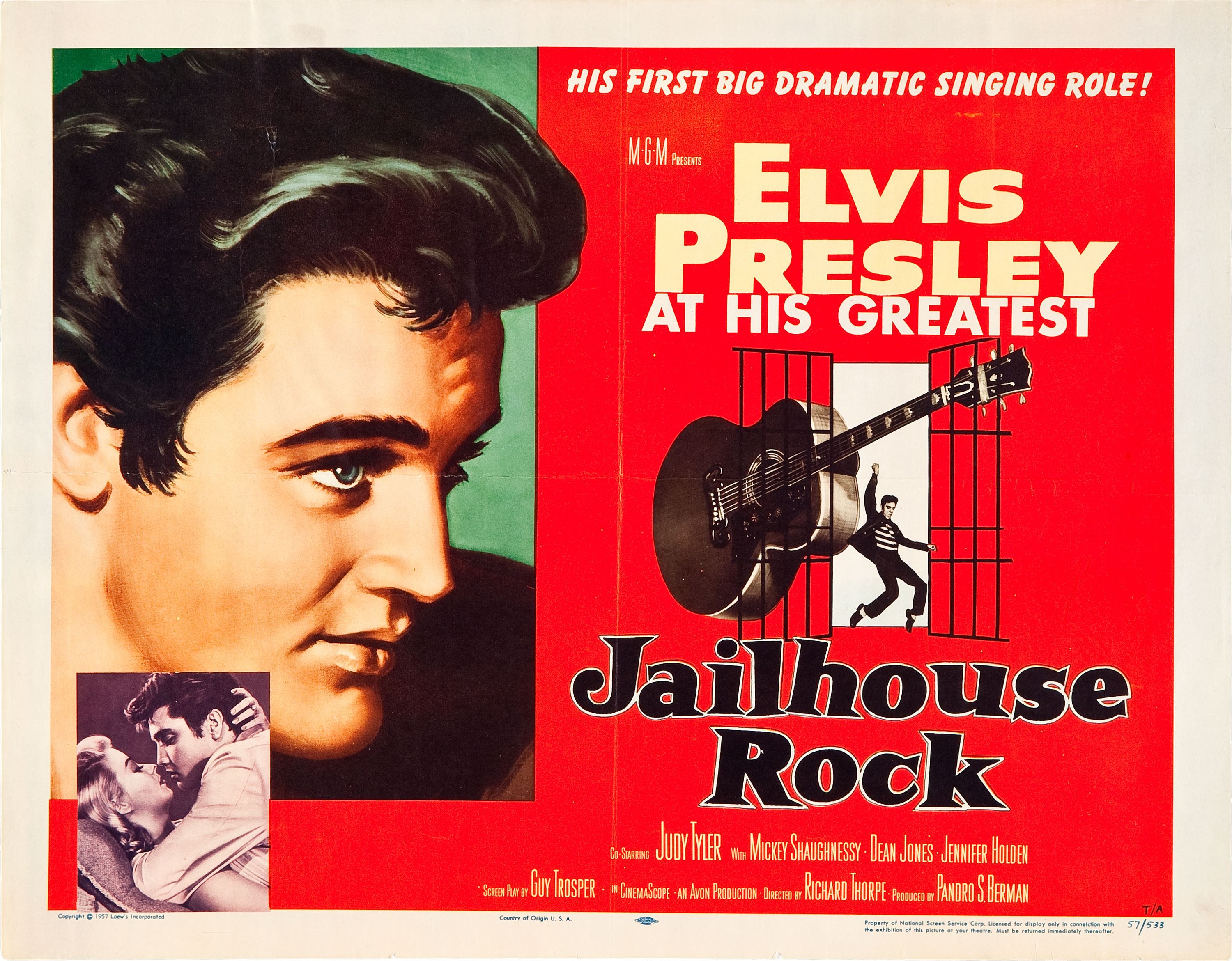 Jailhouse Rock Elvis Presley Movie Poster HD Wallpaper