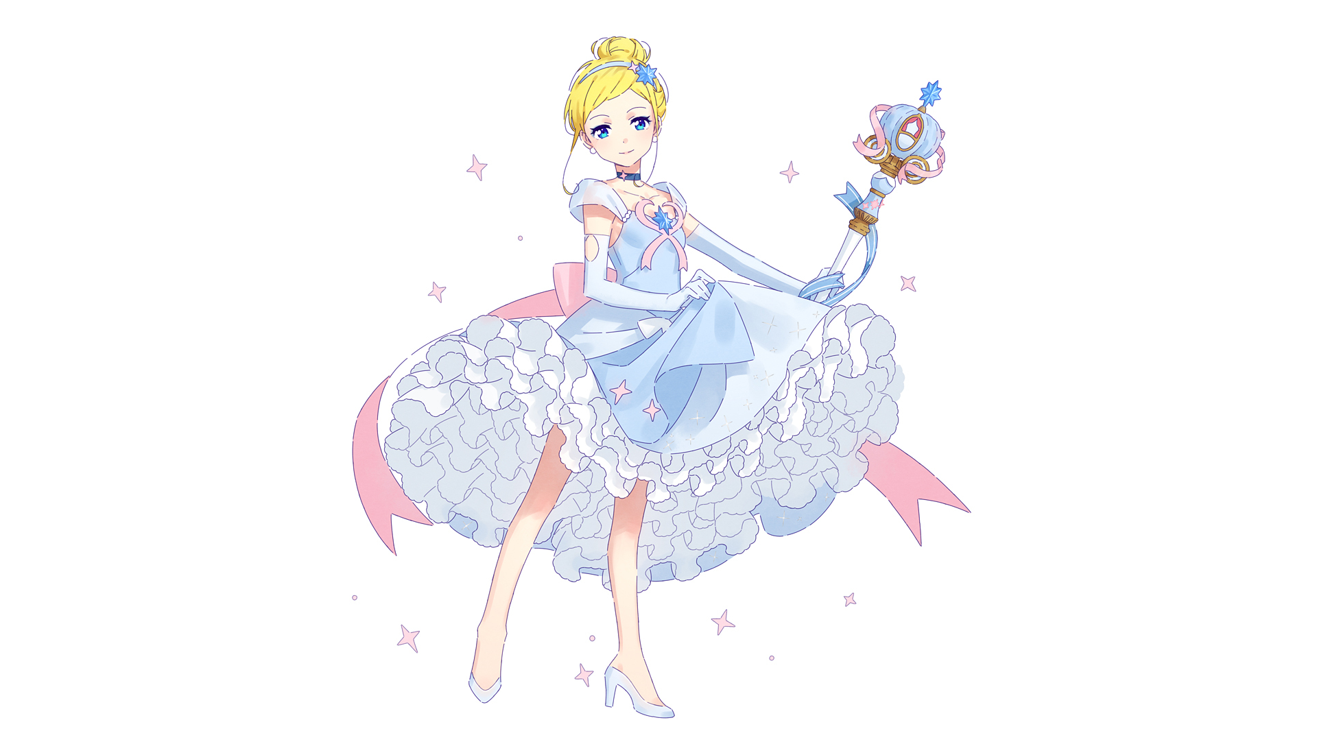 Cinderella with magic wand HD Wallpaper