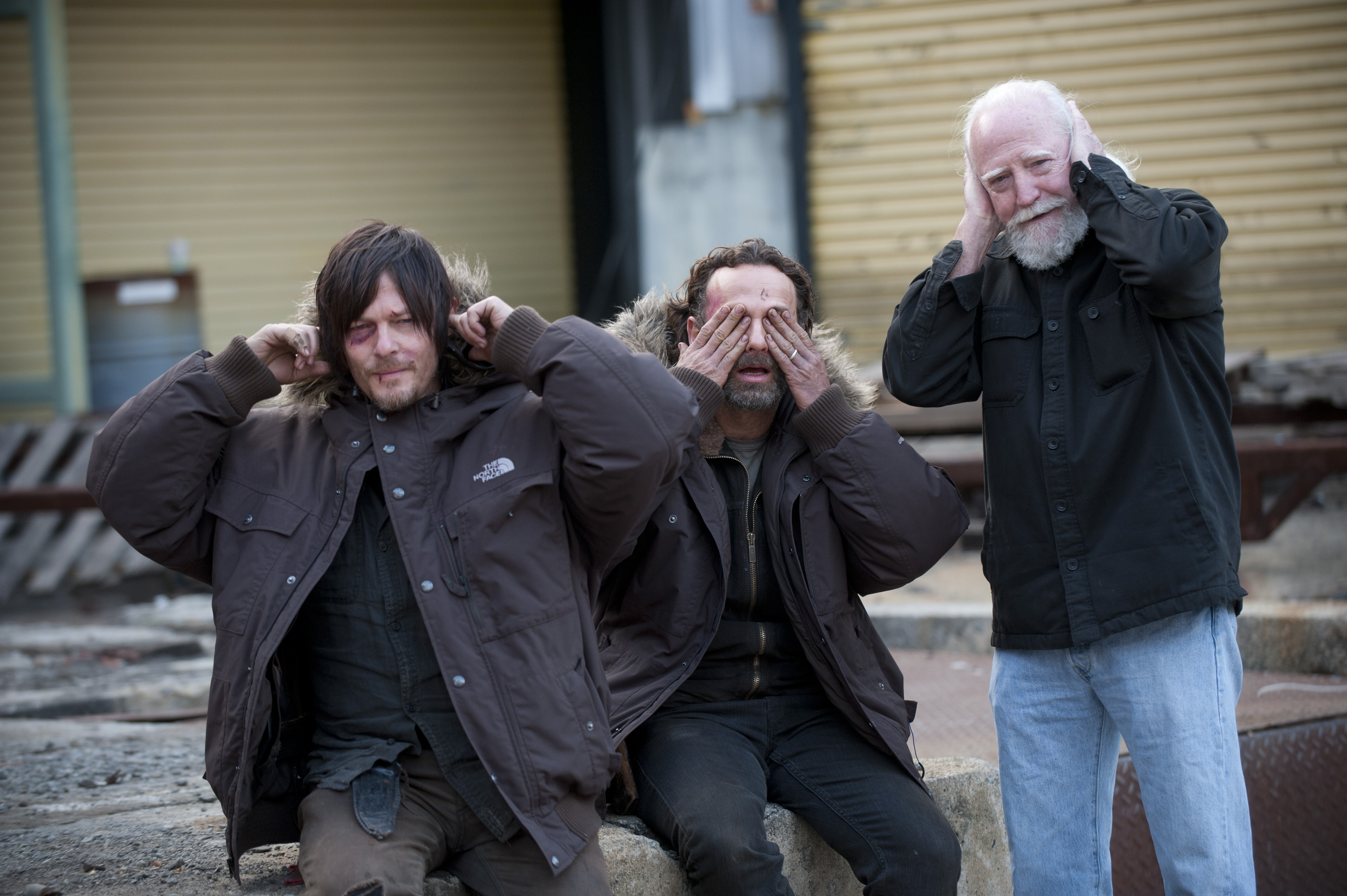 The Walking Dead: Rick Grimes, Daryl Dixon, and Hershel Greene HD Wallpaper