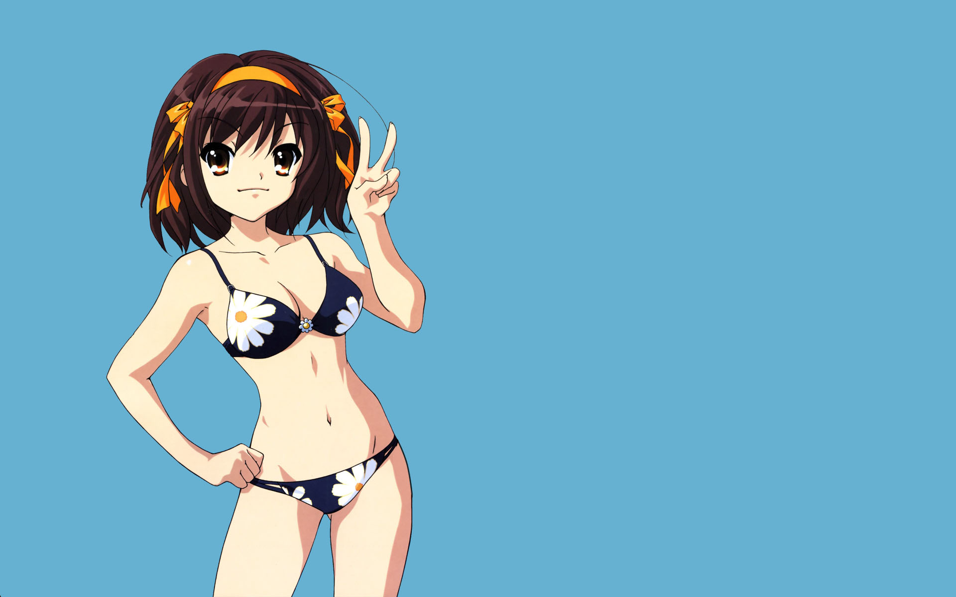 Haruhi Suzumiya in a bikini HD Wallpaper