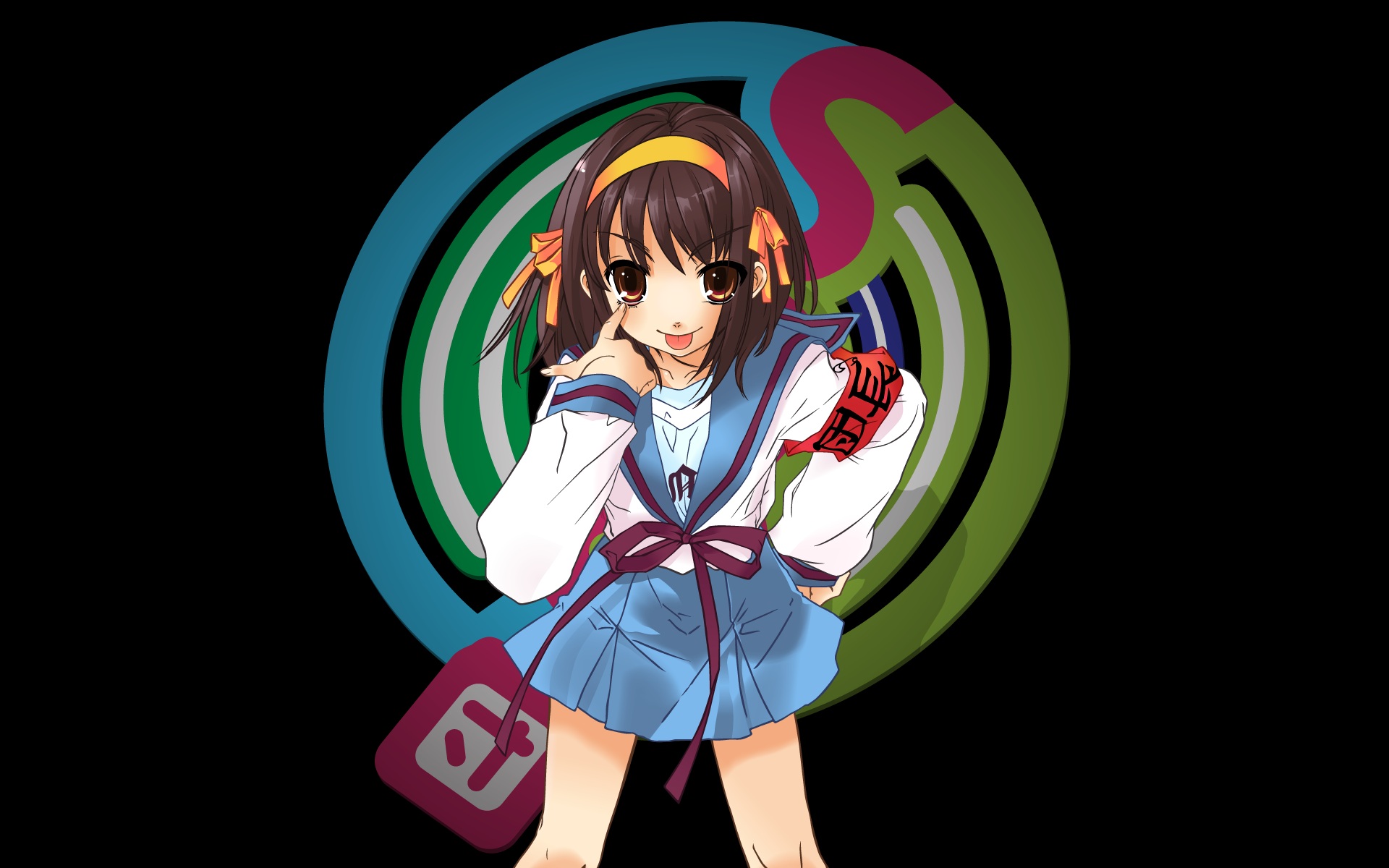 Haruhi Suzumiya from The Melancholy of Haruhi Suzumiya HD Wallpaper