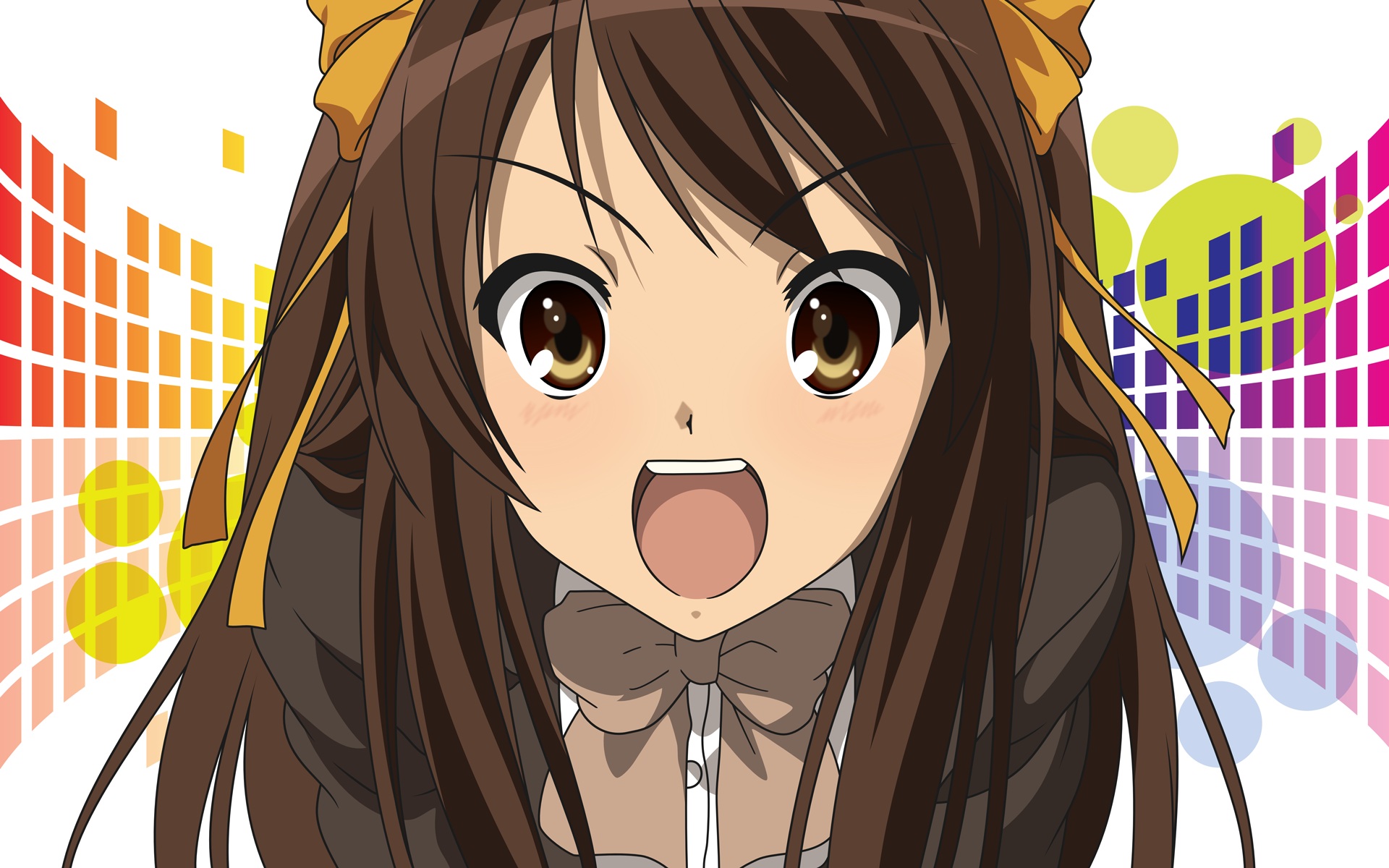 Haruhi Suzumiya from The Melancholy of Haruhi Suzumiya HD Wallpaper