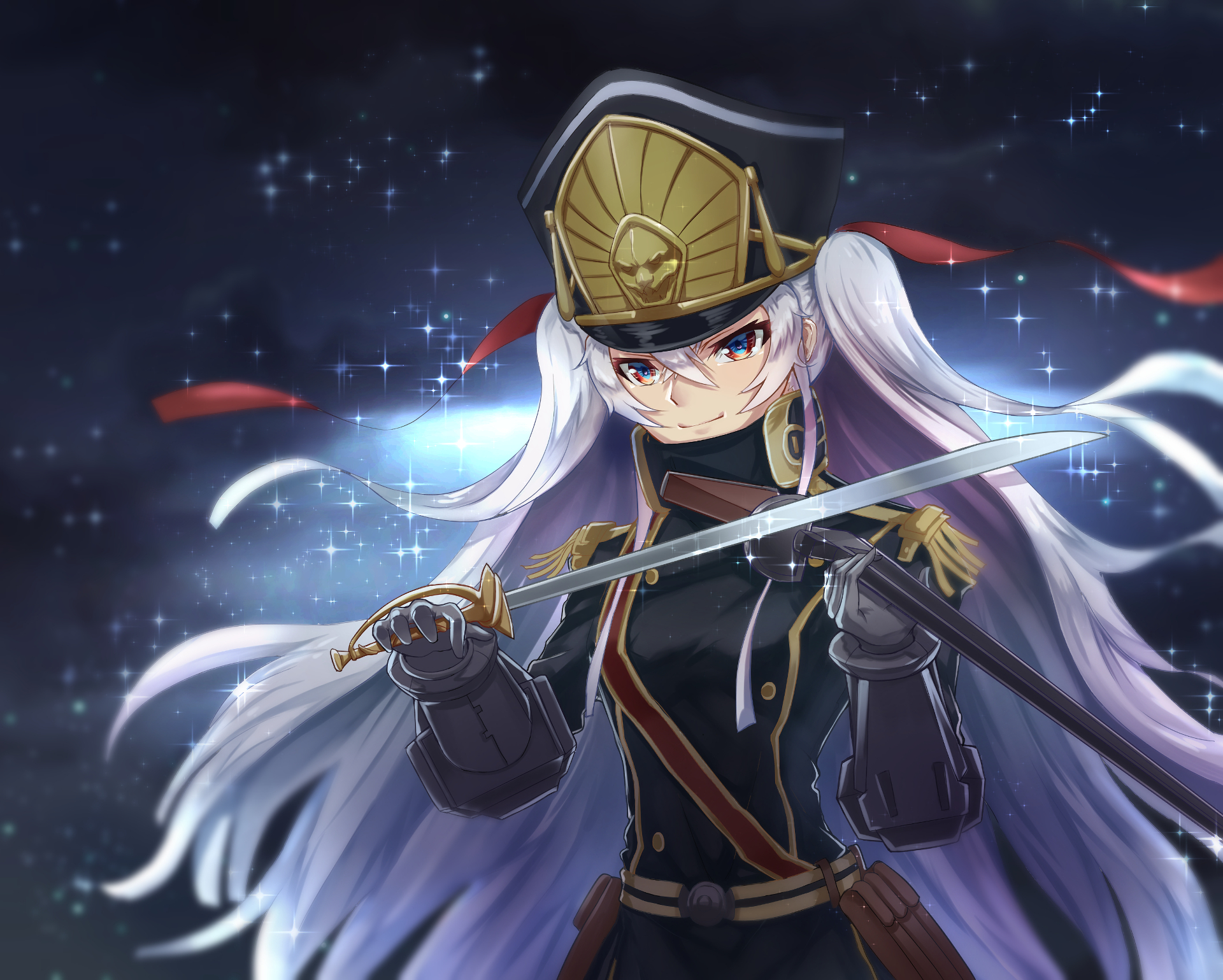 Gunpuku no Himegimi character with sword HD Wallpaper