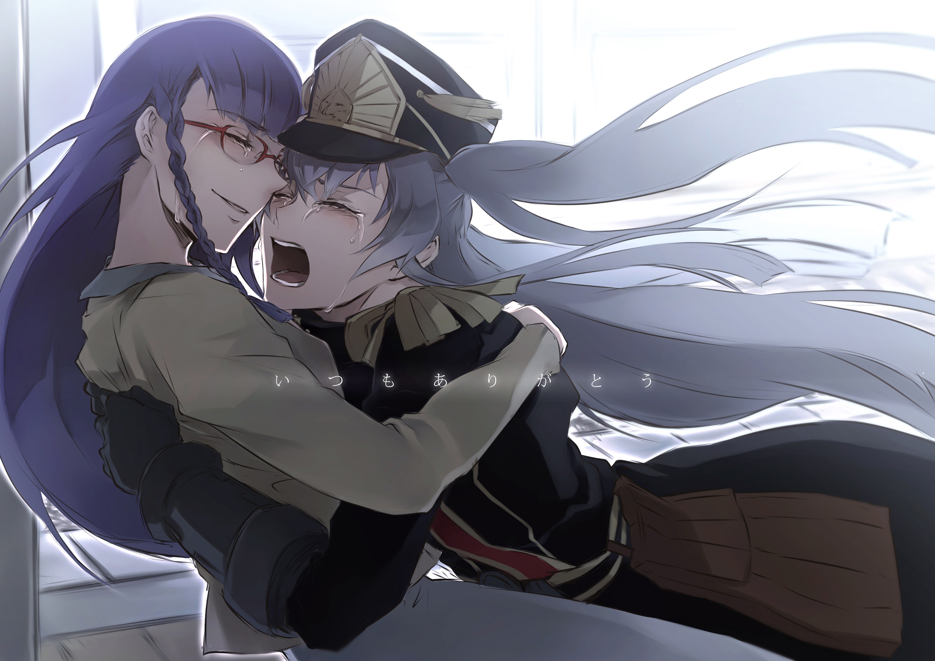 Esdeath and Kurome from Akame ga Kill! embracing HD Wallpaper