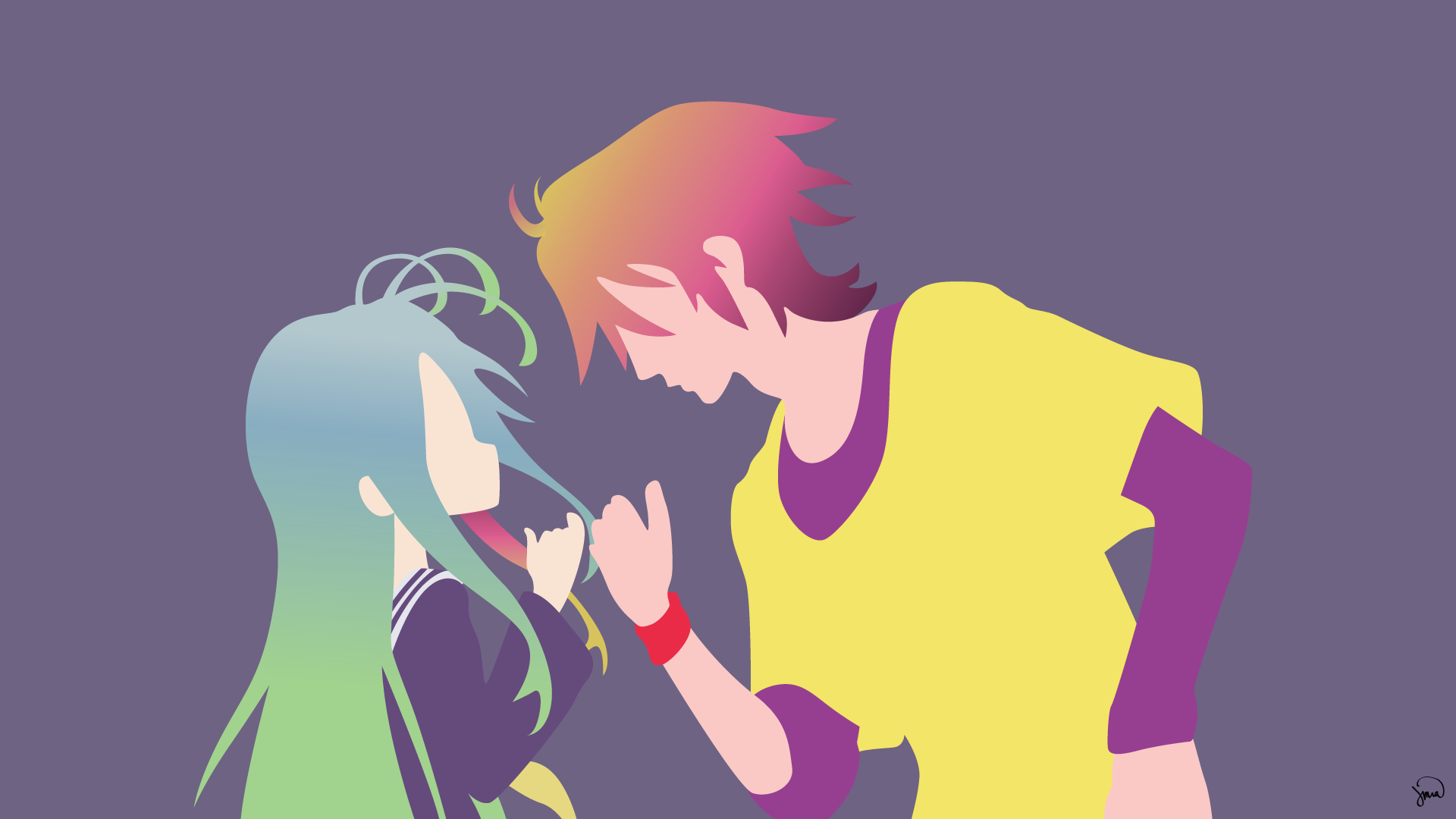 Sora and Shiro from No Game No Life HD Wallpaper