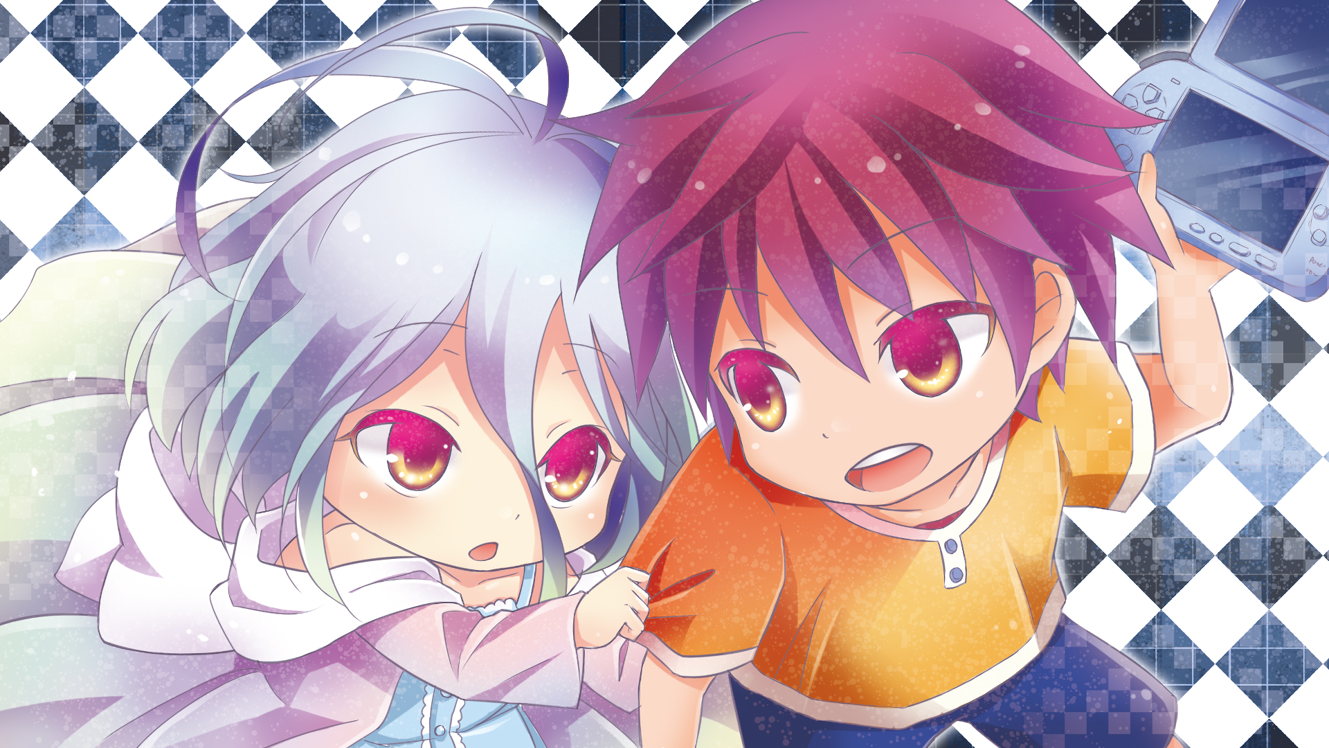 Sora and Shiro from No Game No Life HD Wallpaper