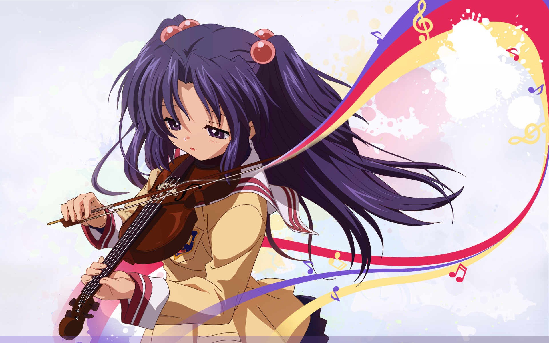Kotomi Ichinose playing the violin HD Wallpaper