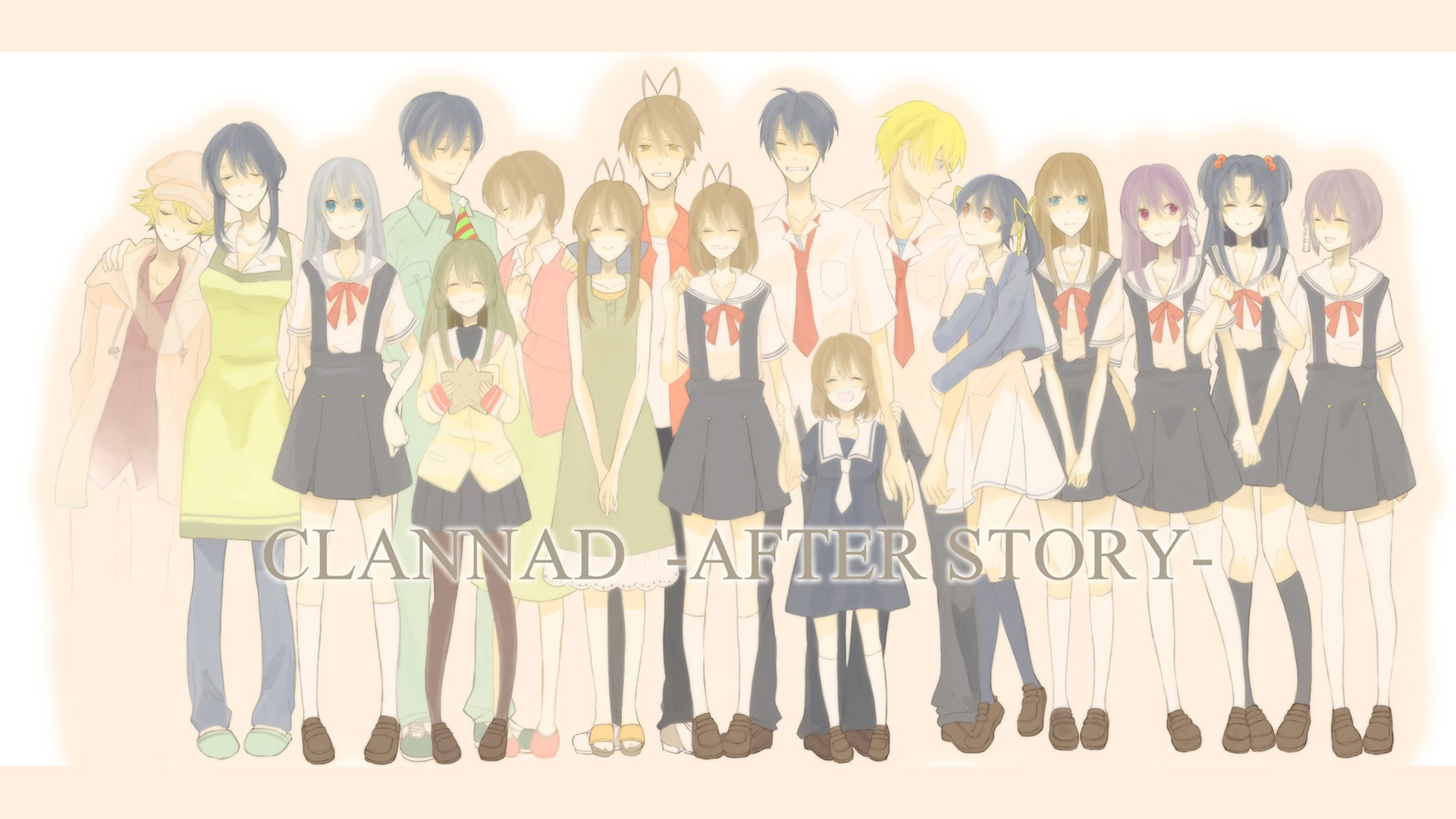 CLANNAD: After Story group portrait HD Wallpaper