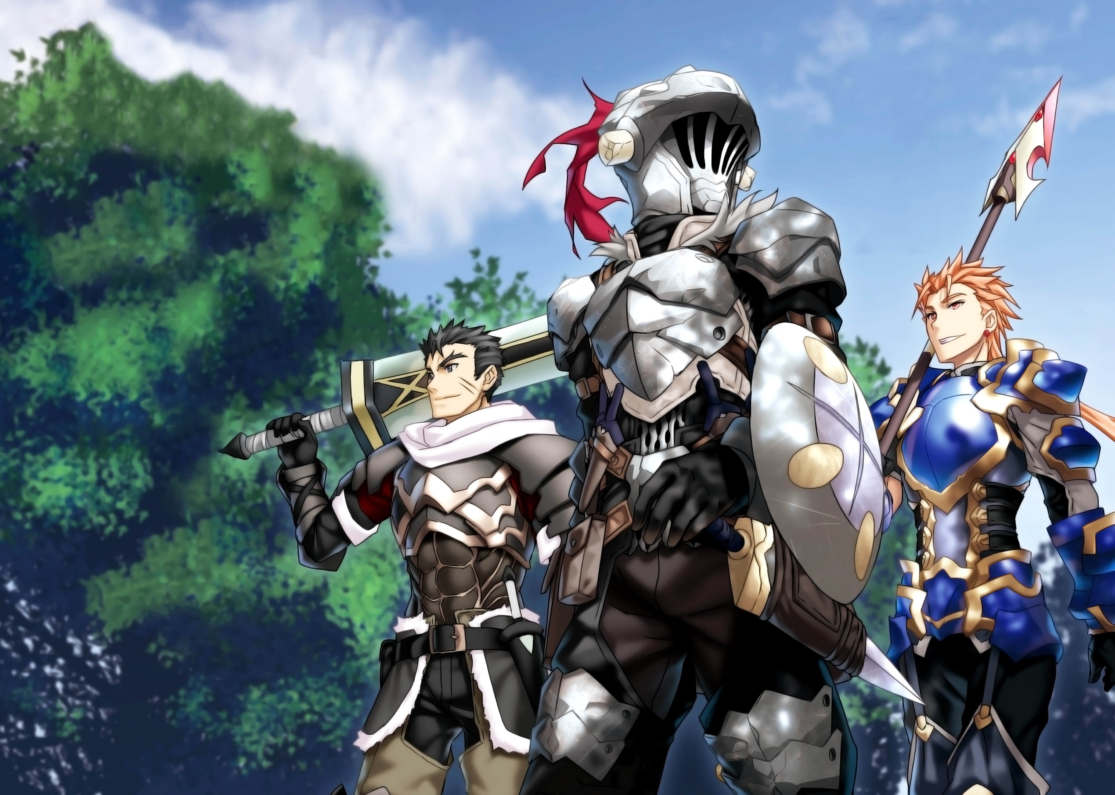 Goblin Slayer and companions in a forest HD Wallpaper