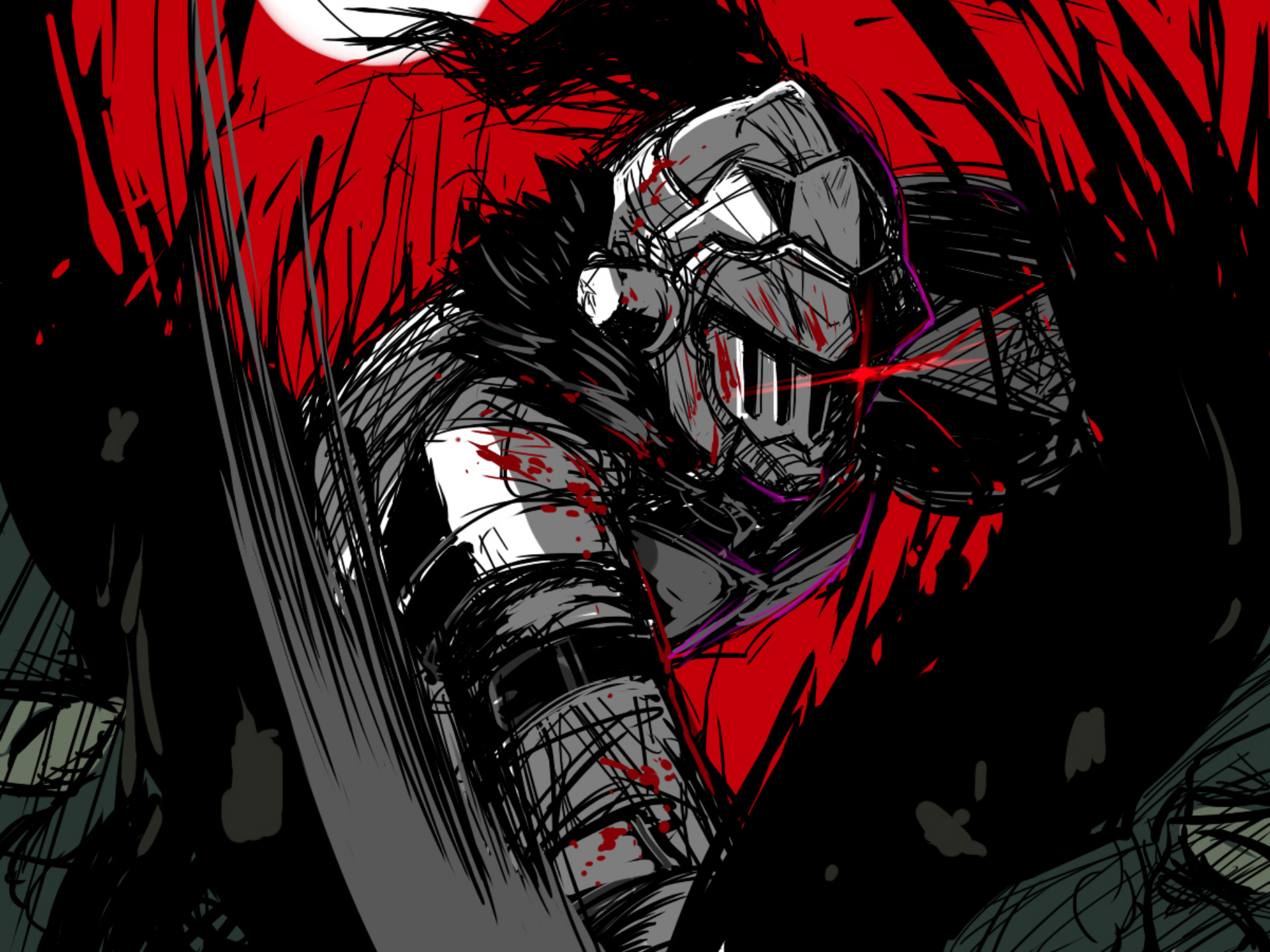 Goblin Slayer in battle HD Wallpaper