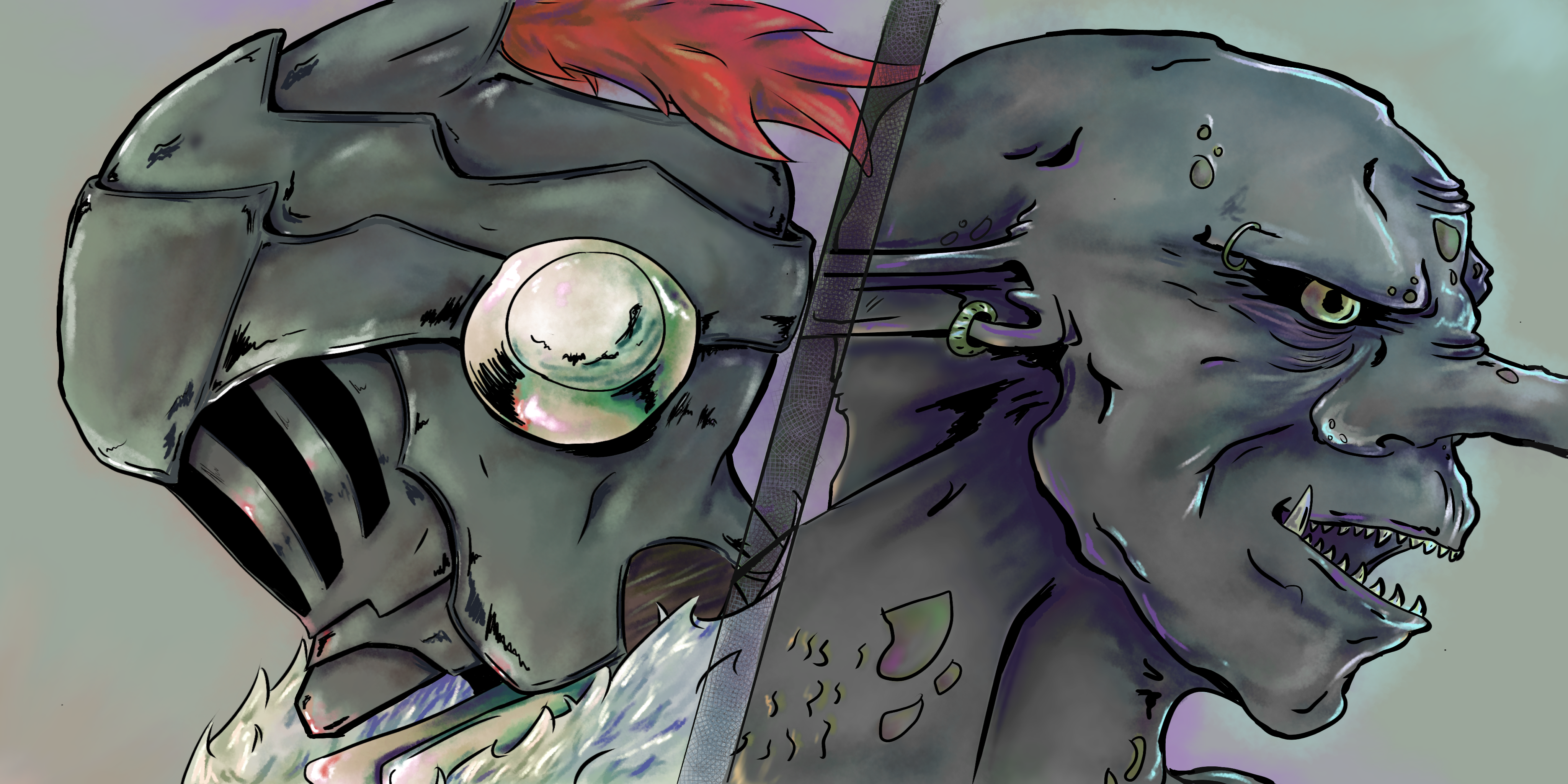 Goblin Slayer and Goblin from Goblin Slayer HD Wallpaper