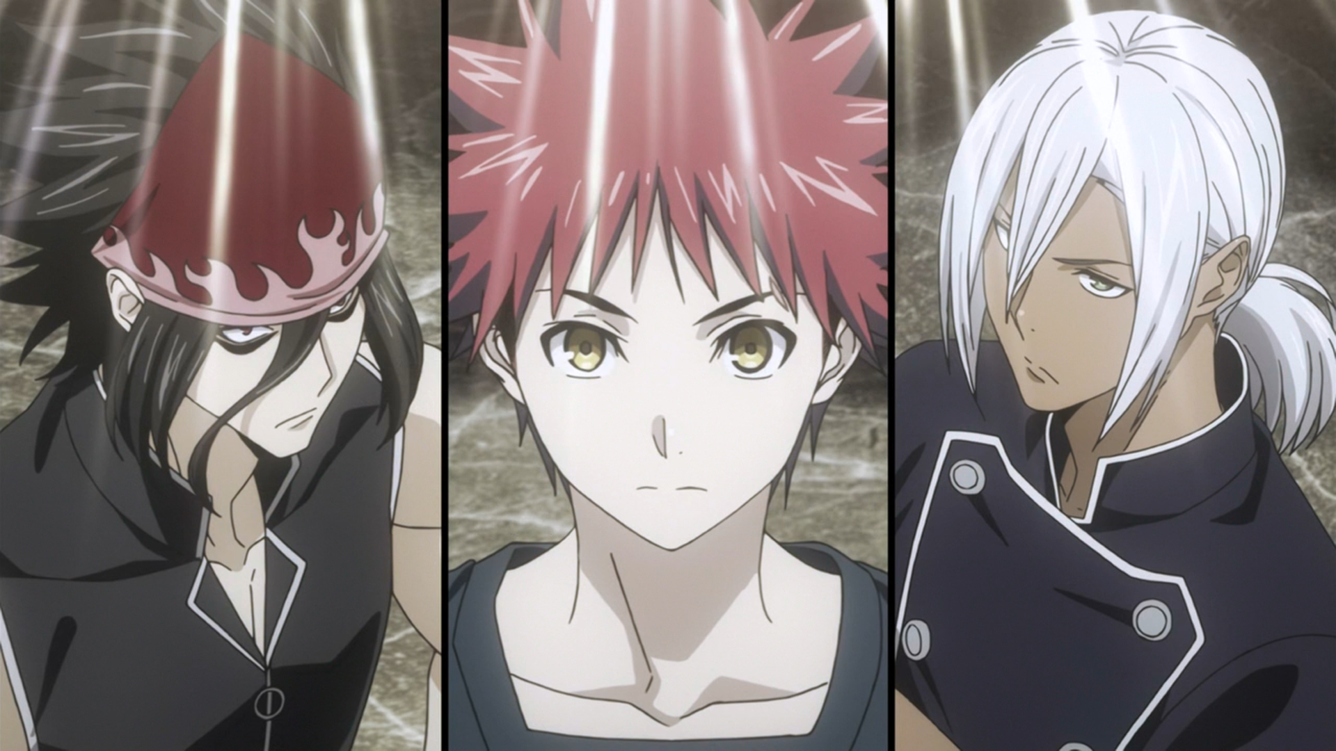 Three male chefs from Food Wars! HD Wallpaper
