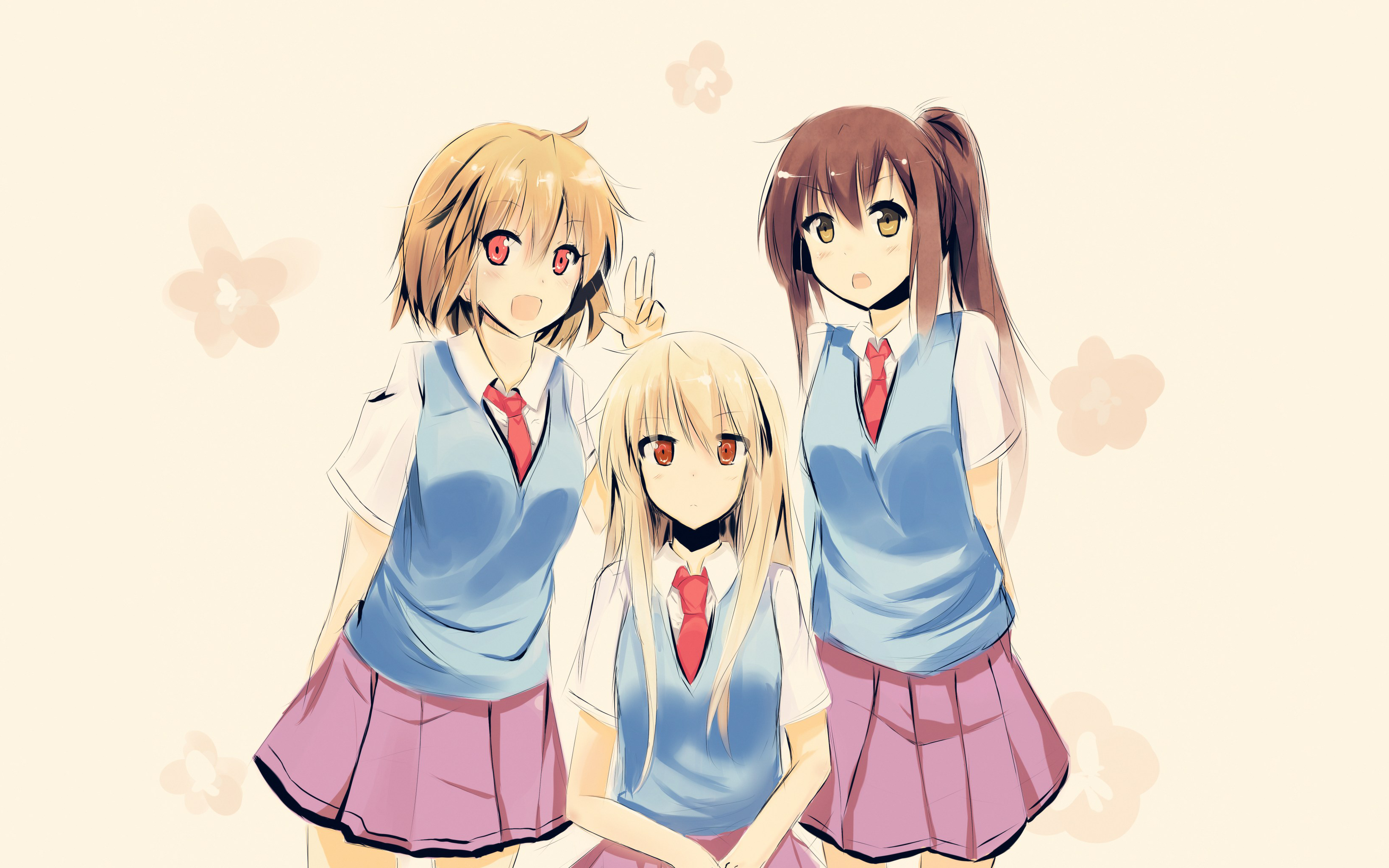 Mashiro Shiina and friends HD Wallpaper
