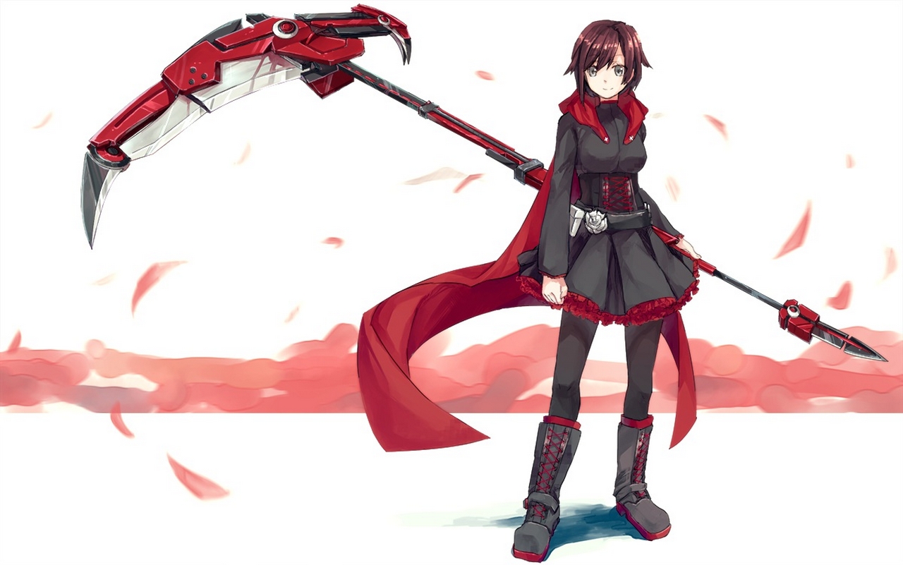 Ruby Rose with Crescent Rose scythe HD Wallpaper