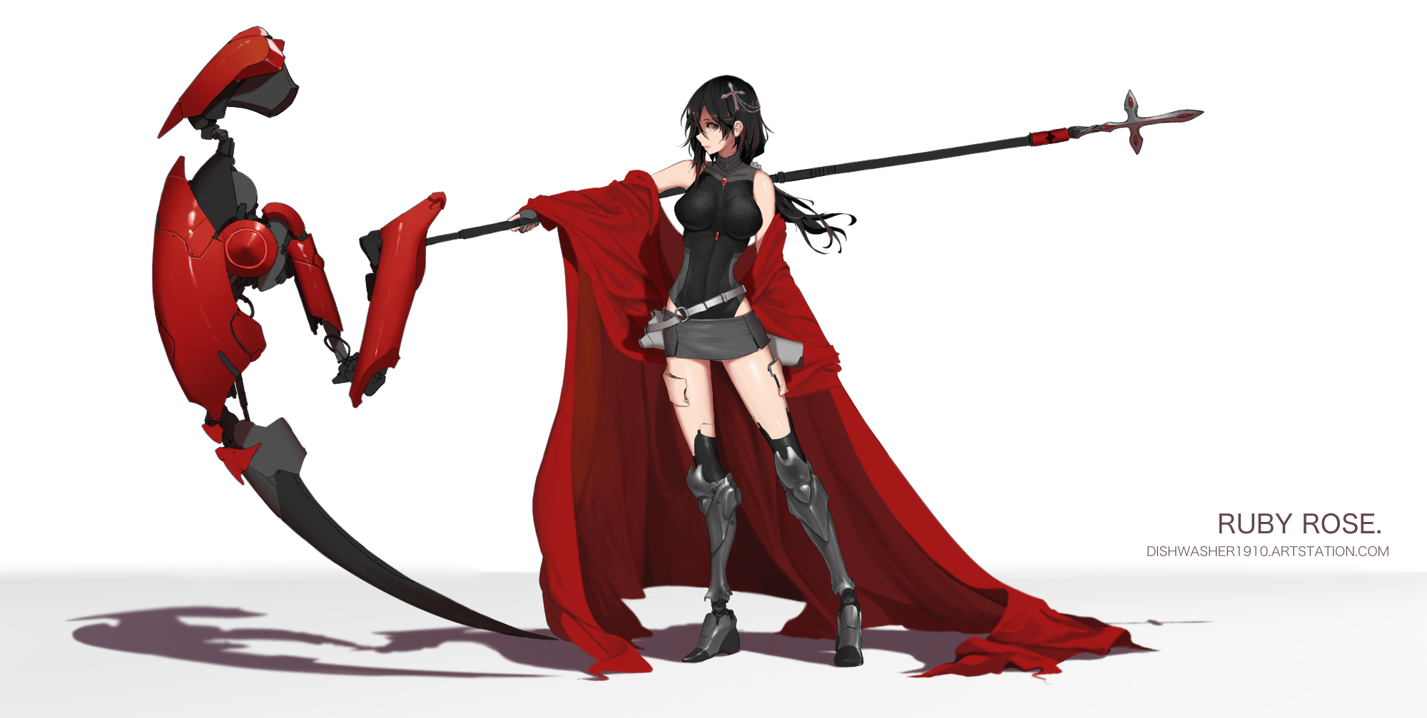Ruby Rose with Crescent Rose HD Wallpaper