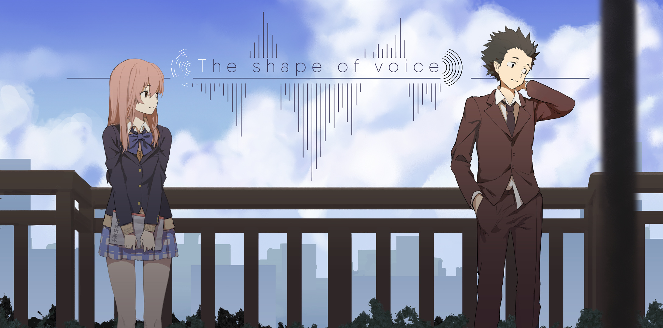 Shouya Ishida and Shouko Nishimiya from The Shape of Voice HD Wallpaper